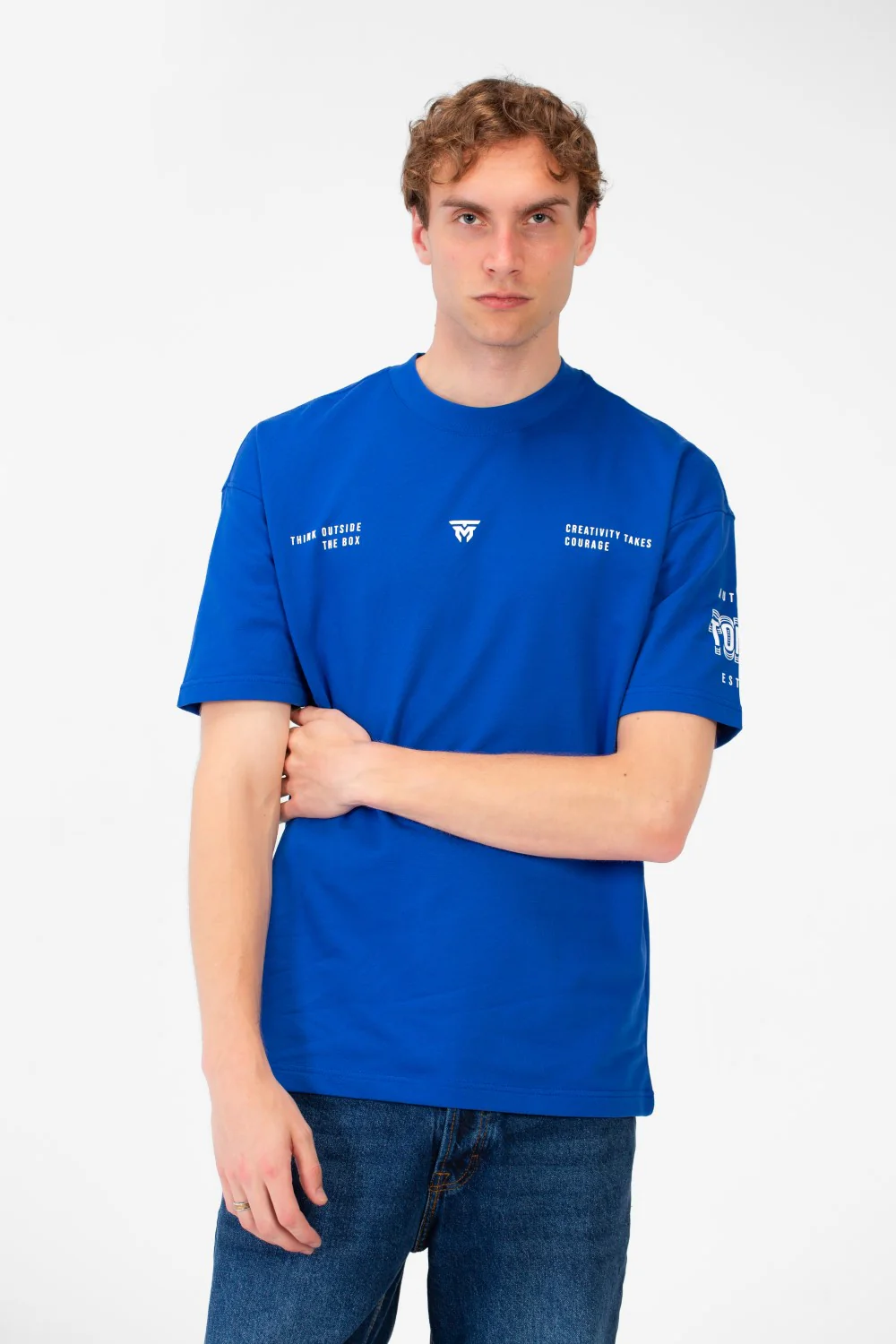 Men's Summer Melton Creativity Print Regular Fit T-Shirt - Image 5
