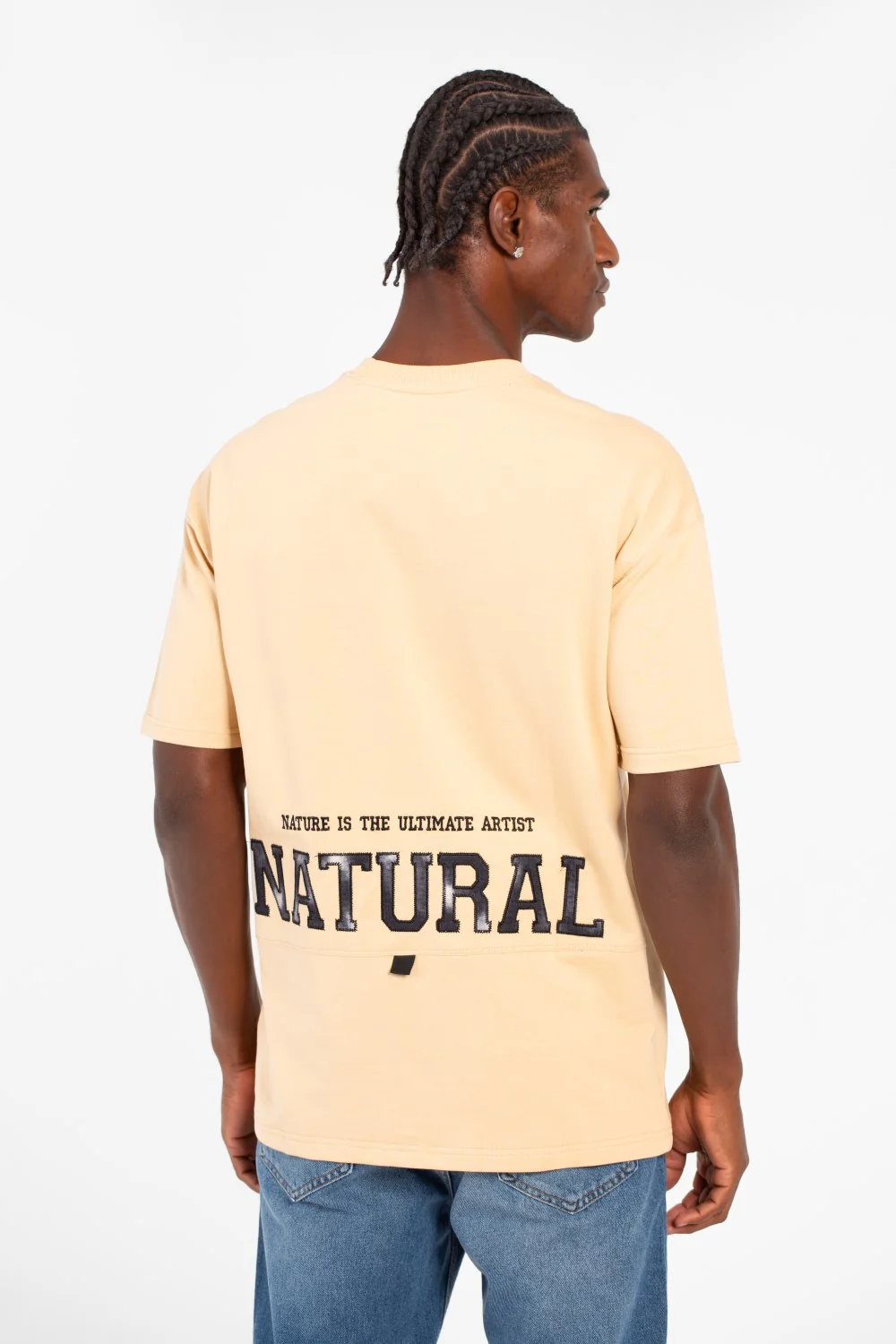 Men's Summer Melton Regular Fit Short Sleeves Text Print T-Shirt - Image 2
