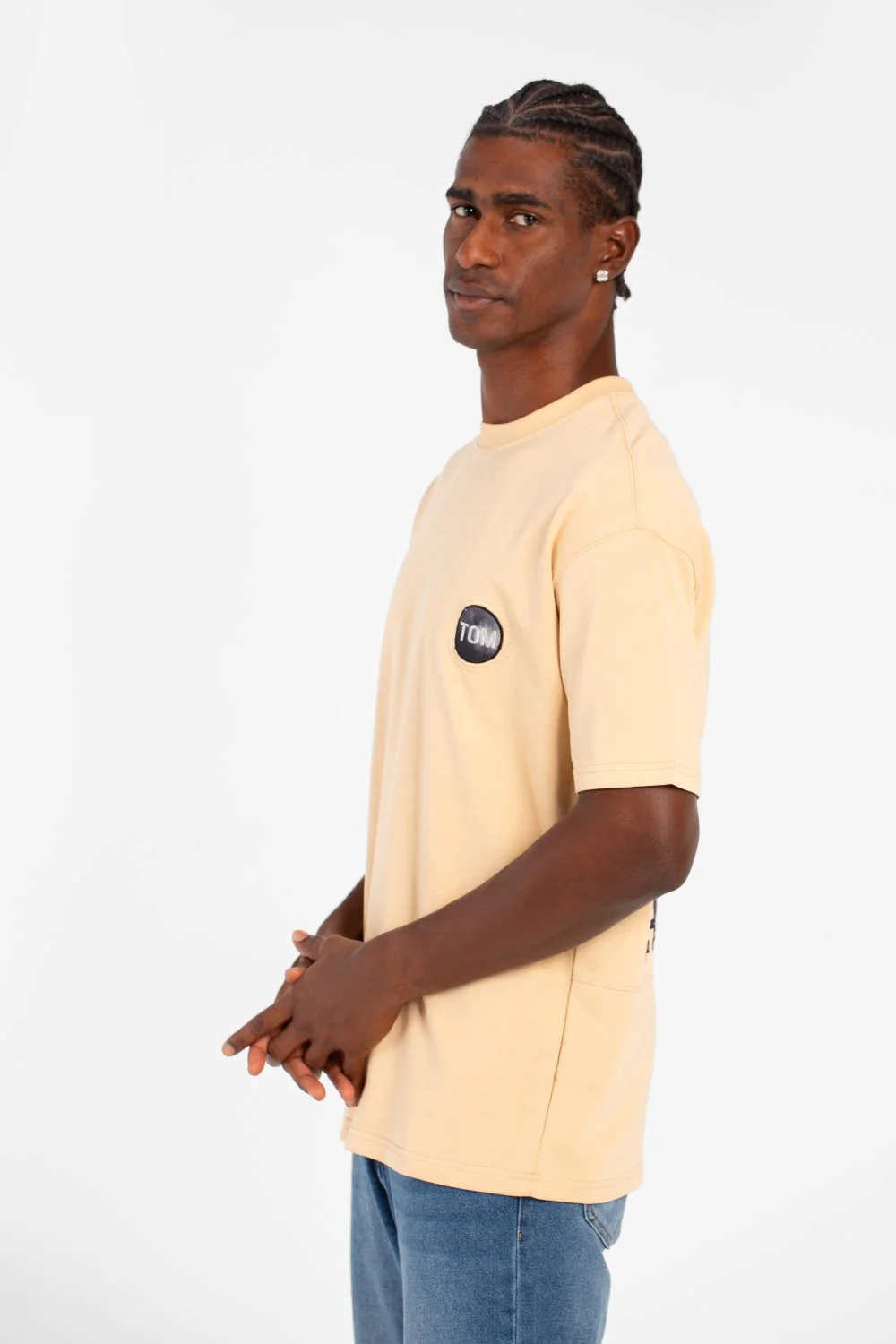 Men's Summer Melton Regular Fit Short Sleeves Text Print T-Shirt - Image 3
