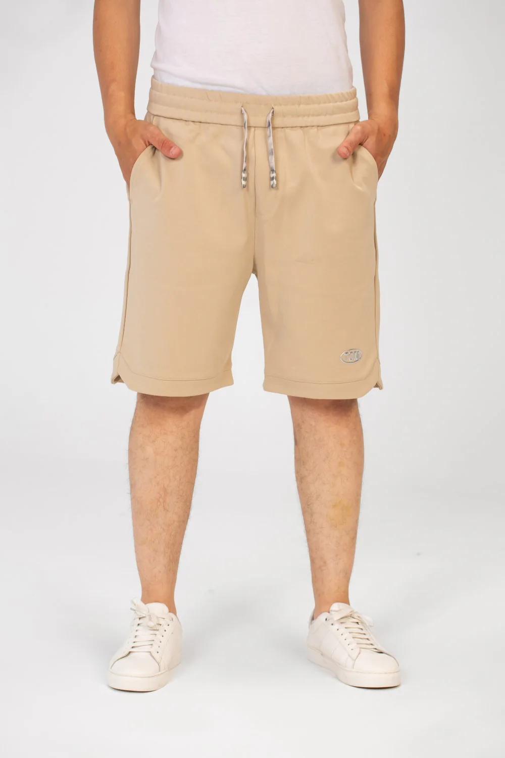Men's Summer Melton Short With Pockets And Elastic Waistband