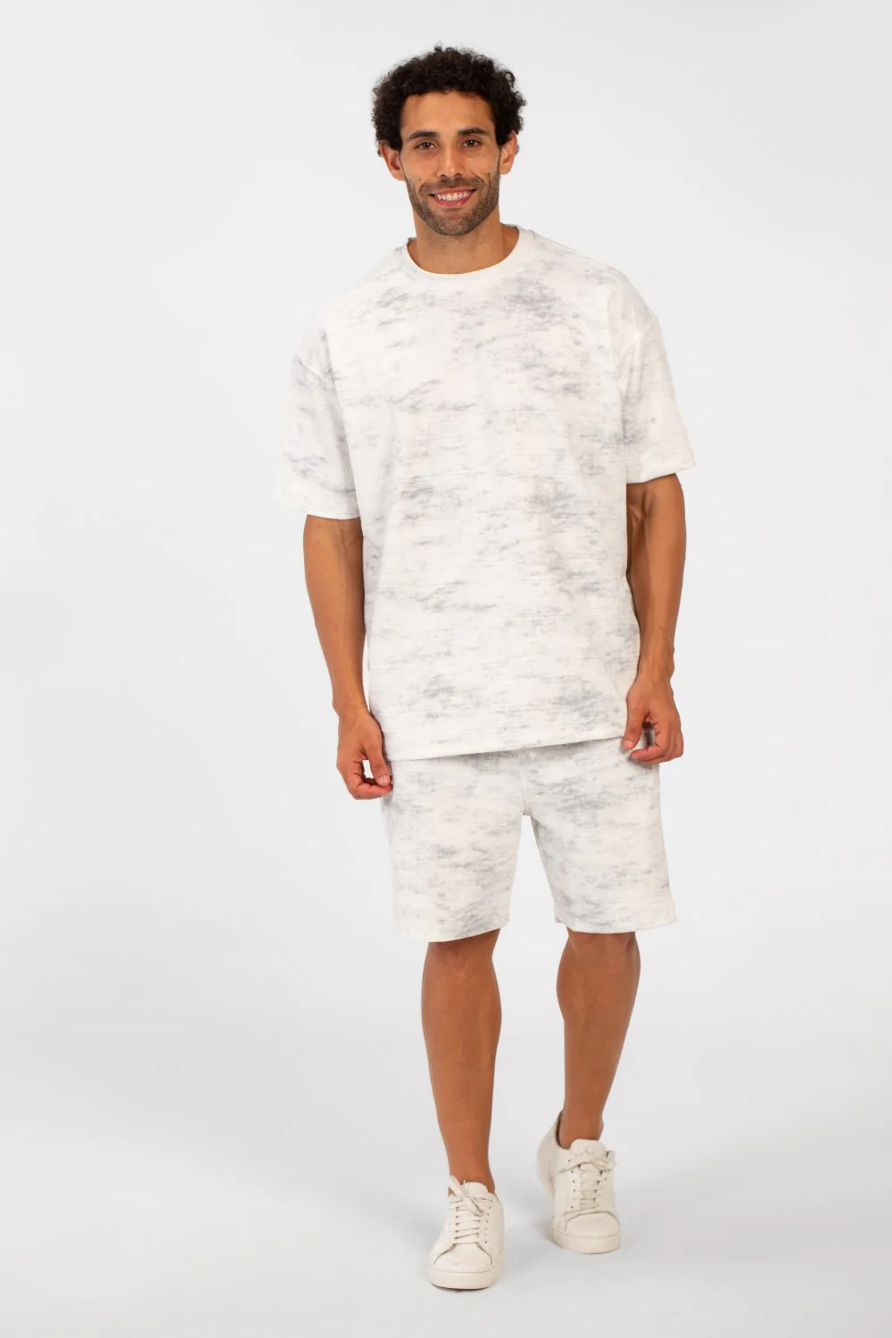 Men's Summer Outfit Set Regular Fit Tie Dye Half Sleeve T-Shirt And Short - Image 12