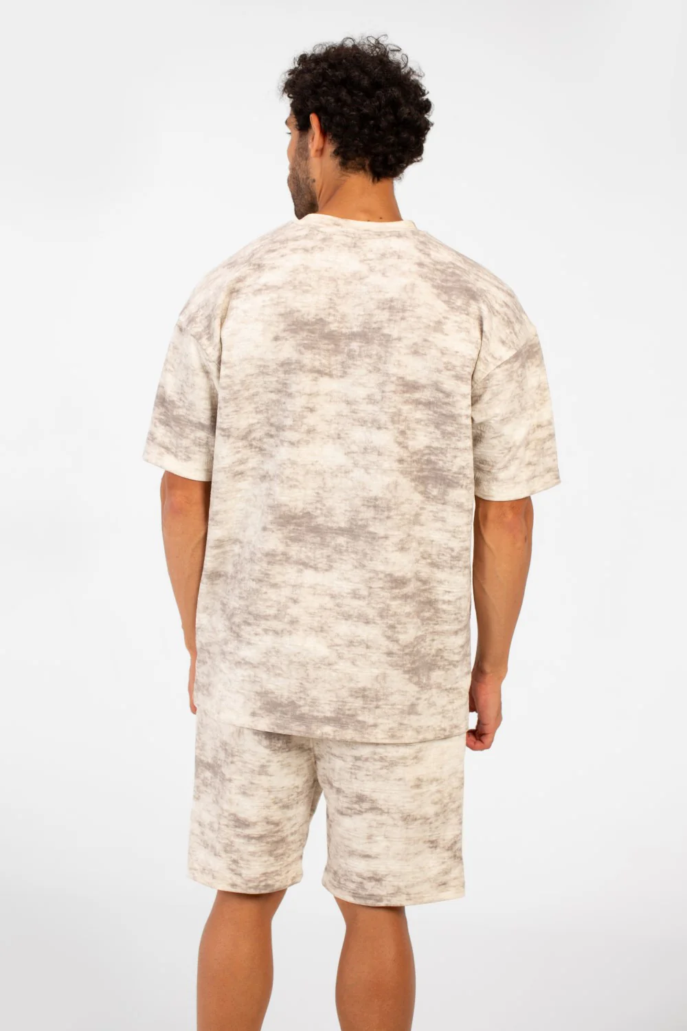 Men's Summer Outfit Set Regular Fit Tie Dye Half Sleeve T-Shirt And Short - Image 2