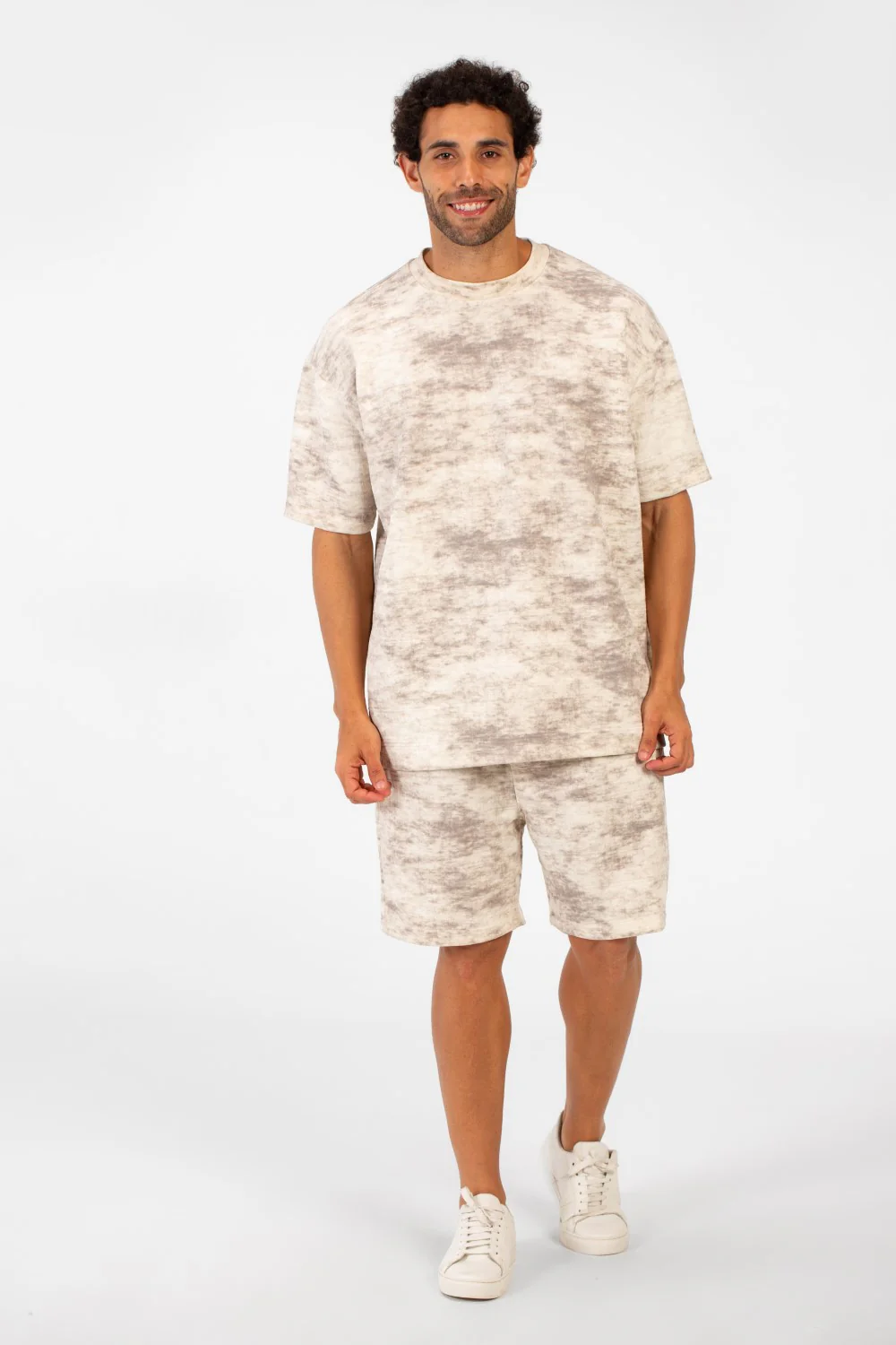Men's Summer Outfit Set Regular Fit Tie Dye Half Sleeve T-Shirt And Short - Image 4