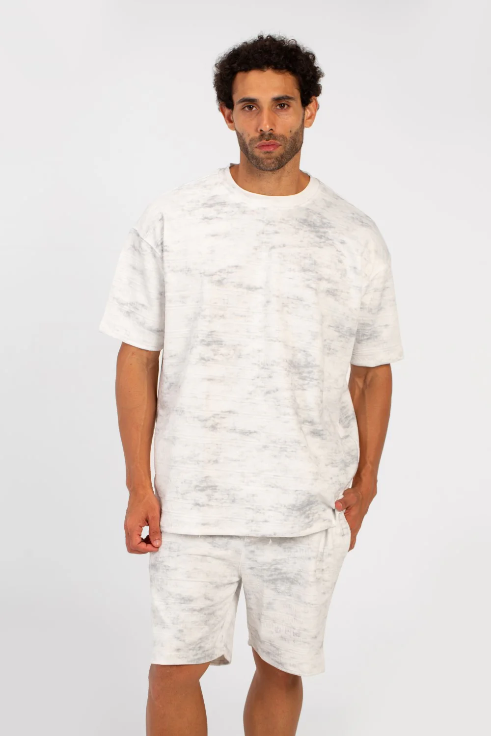 Men's Summer Outfit Set Regular Fit Tie Dye Half Sleeve T-Shirt And Short - Image 9