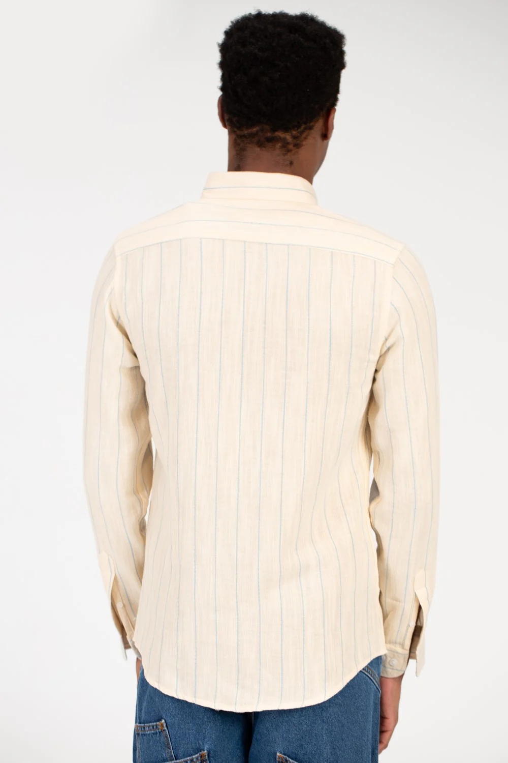 Men's Summer Striped Slim Fit Poplin Shirt - Image 6