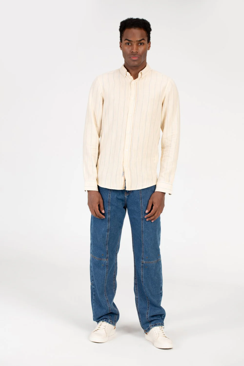 Men's Summer Striped Slim Fit Poplin Shirt - Image 8