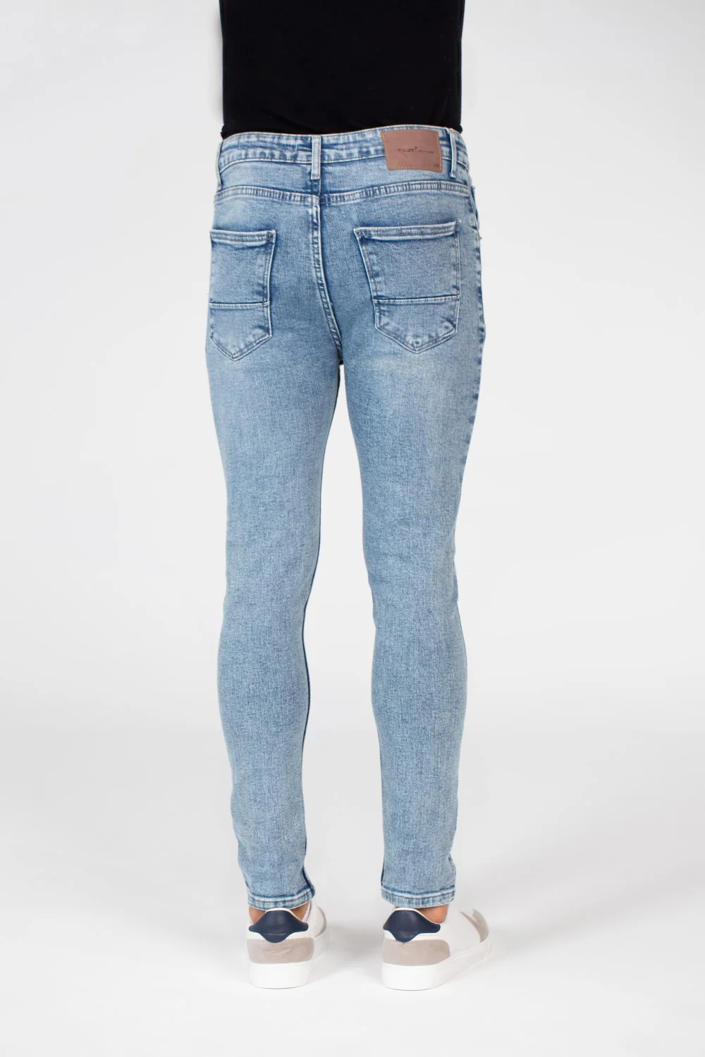 Men's Super Skinny Used Jeans Pants With Badge Tomato On The Back - Image 2