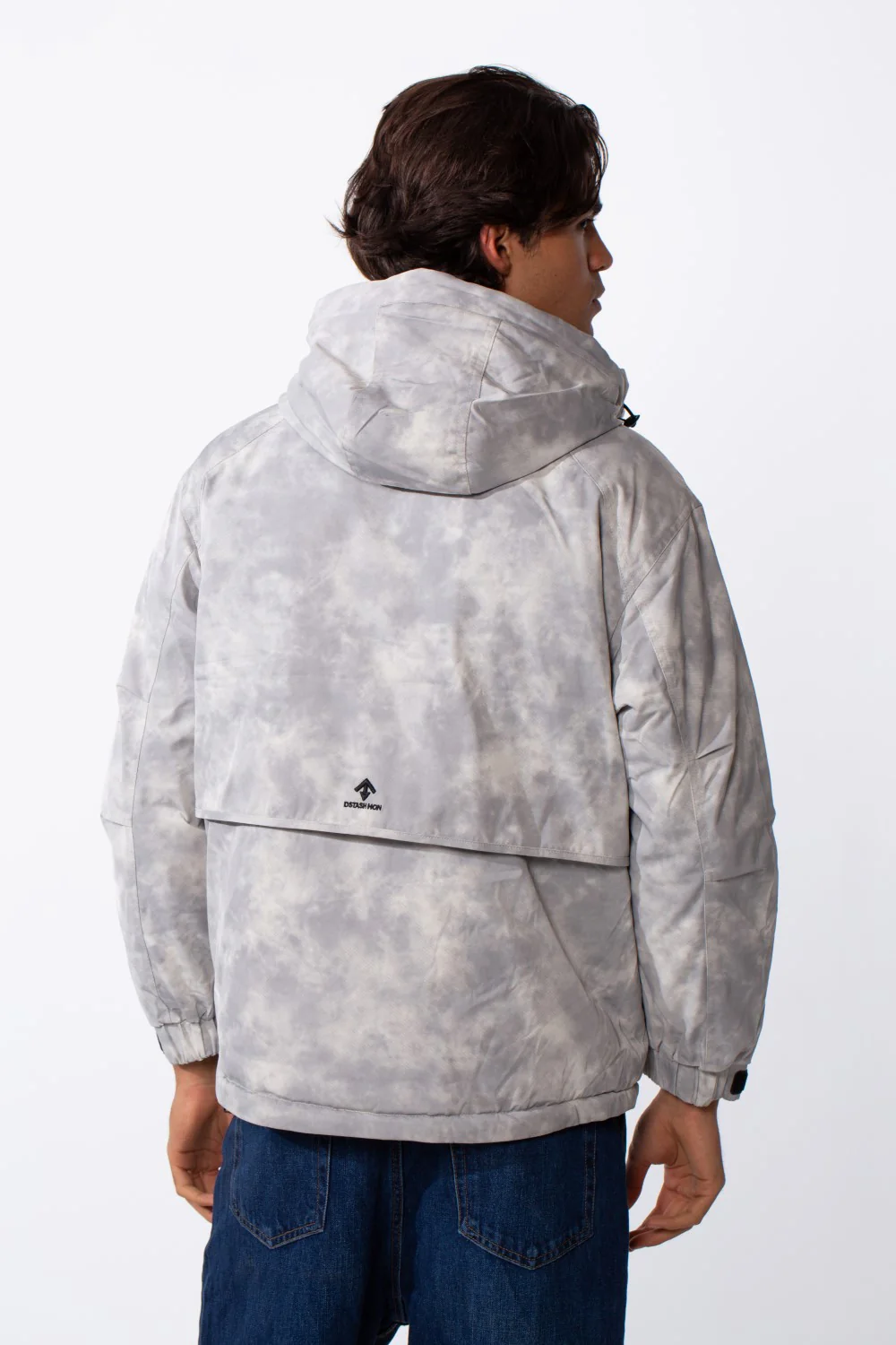 Men's Tie Dye Full Zipper Hooded Waterproof Jacket - Image 2
