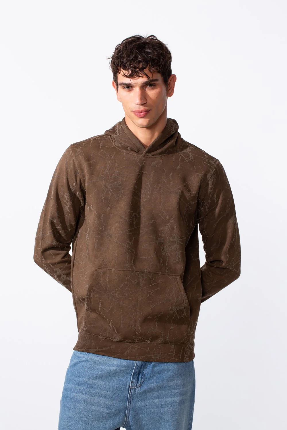 Men's Tie-Dye Long Sleeve Slim Fit Hood Sweatshirt