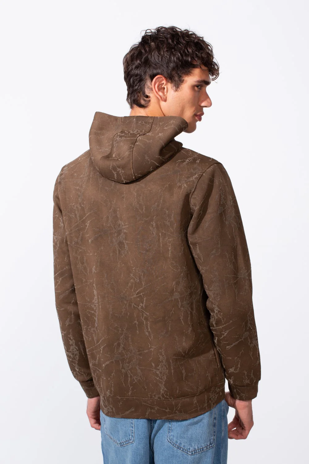 Men's Tie-Dye Long Sleeve Slim Fit Hood Sweatshirt - Image 2