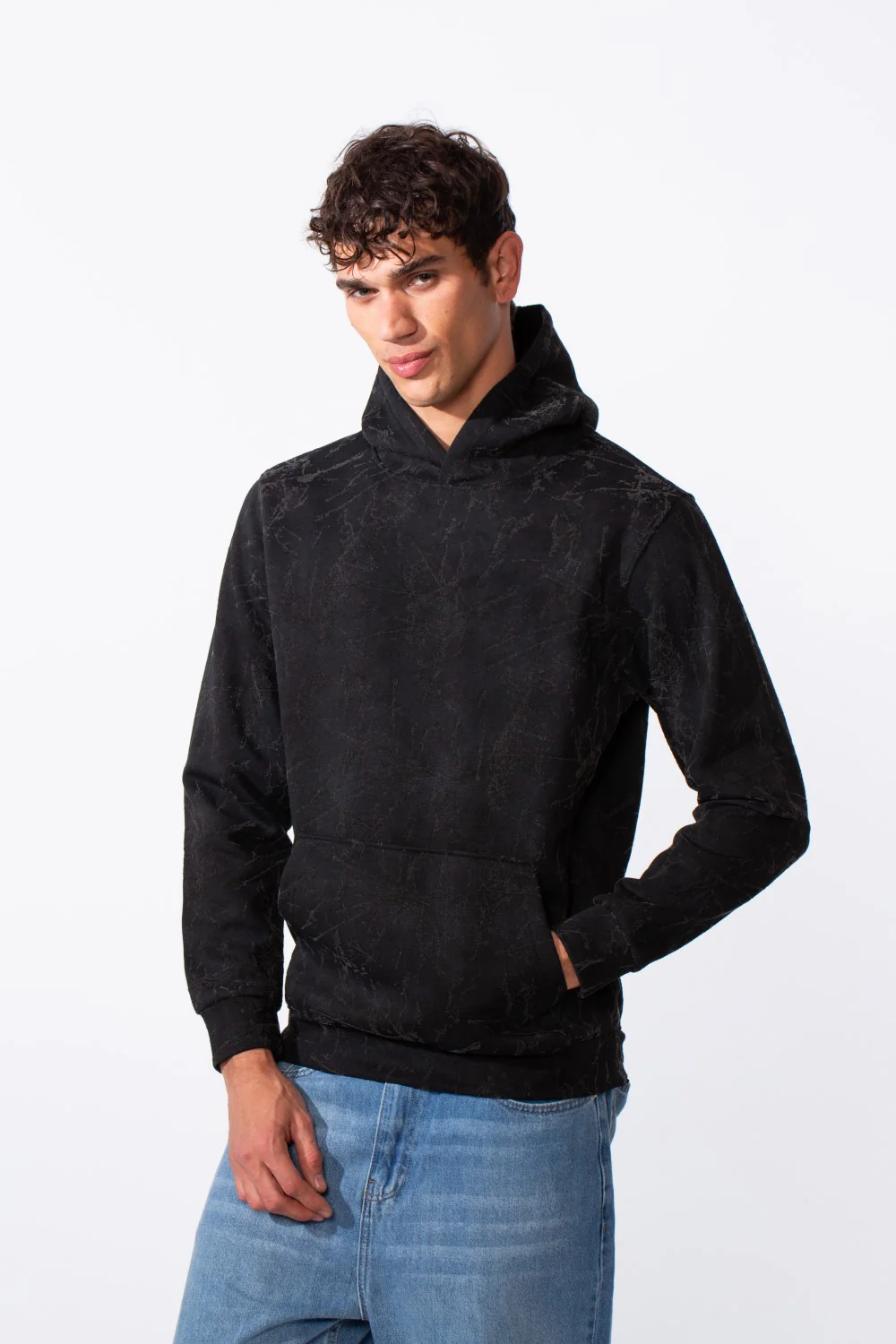 Men's Tie-Dye Long Sleeve Slim Fit Hood Sweatshirt - Image 5