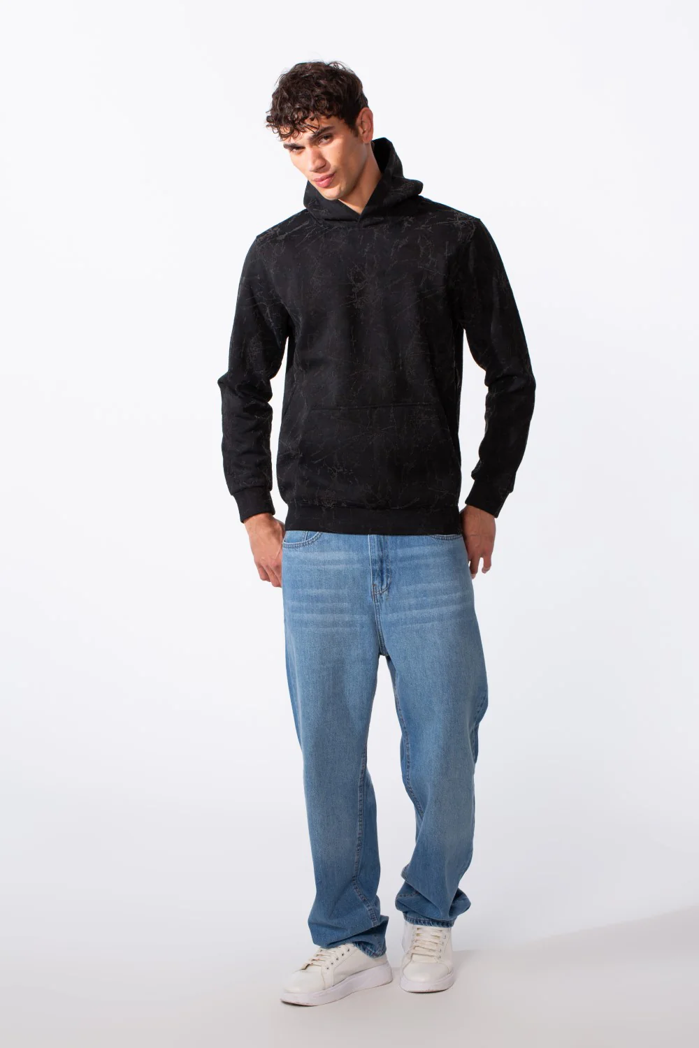 Men's Tie-Dye Long Sleeve Slim Fit Hood Sweatshirt - Image 7