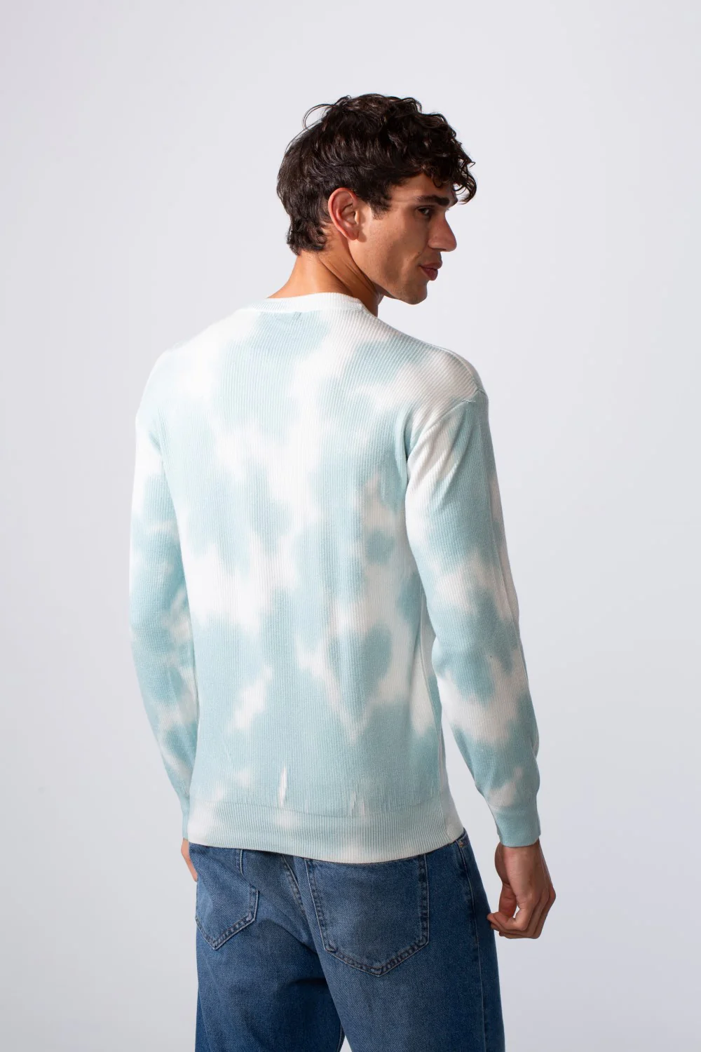 Men's Tie Dye Slim Fit Crew Neck Long Sleeve Sweatshirt - Image 10