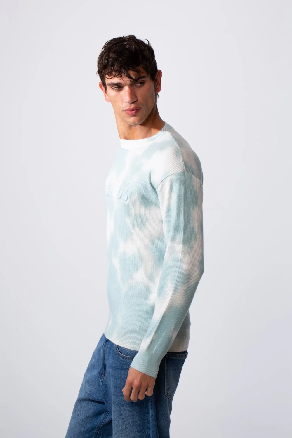 Men's Tie Dye Slim Fit Crew Neck Long Sleeve Sweatshirt - Image 12