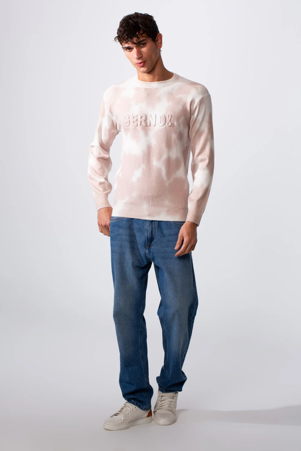 Men's Tie Dye Slim Fit Crew Neck Long Sleeve Sweatshirt - Image 3