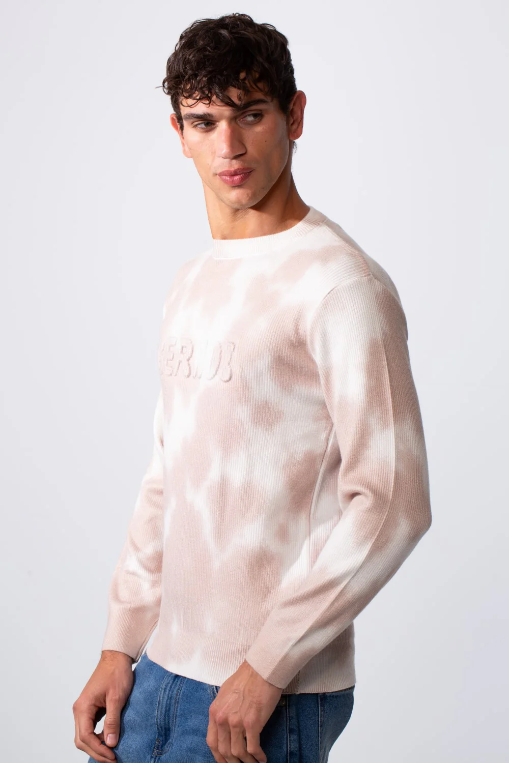 Men's Tie Dye Slim Fit Crew Neck Long Sleeve Sweatshirt - Image 4