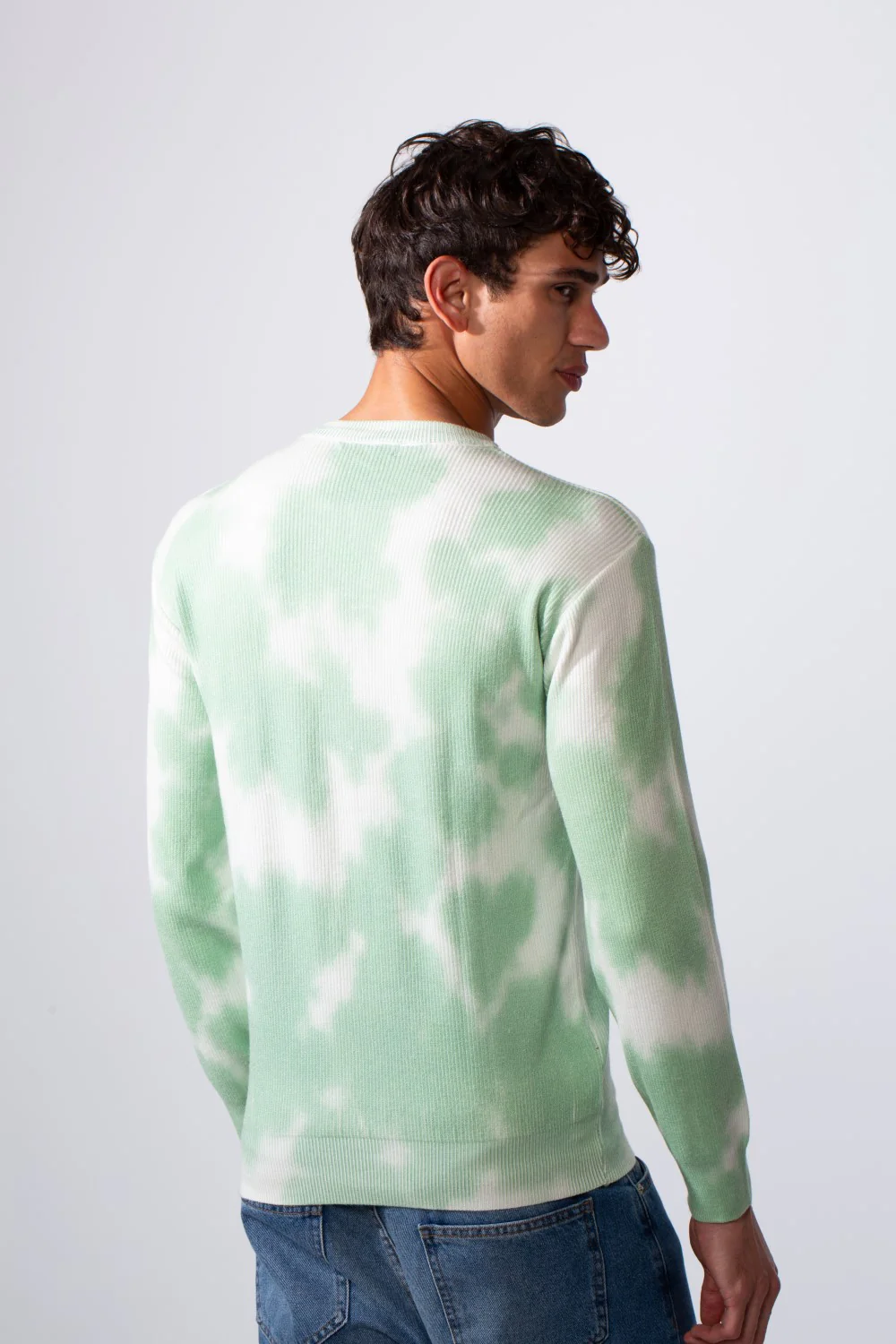 Men's Tie Dye Slim Fit Crew Neck Long Sleeve Sweatshirt - Image 6