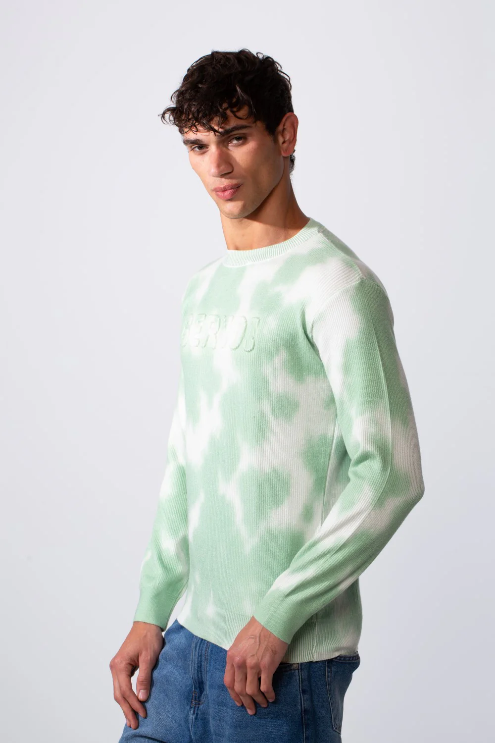 Men's Tie Dye Slim Fit Crew Neck Long Sleeve Sweatshirt - Image 8