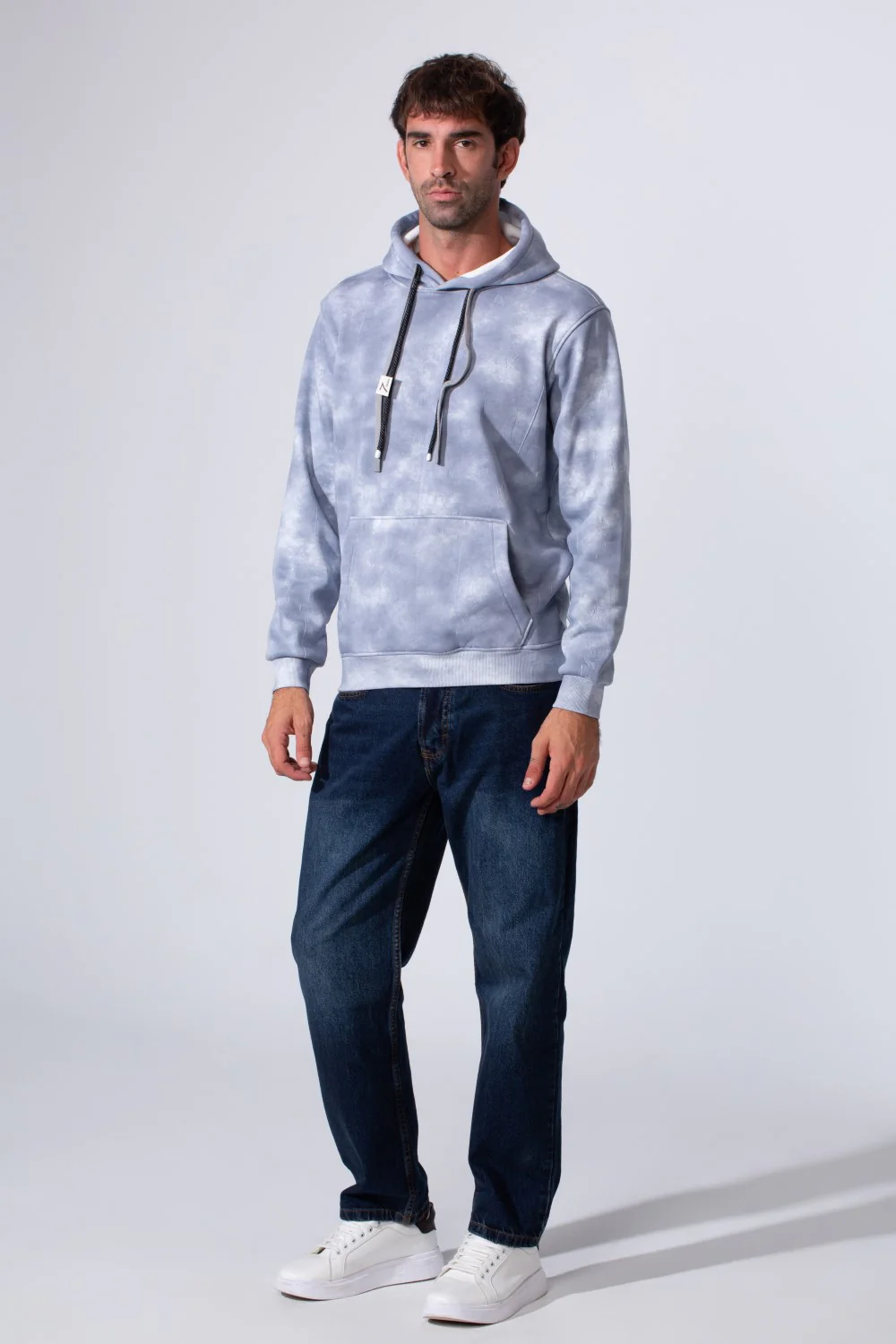 Men's Tie Dye Slim Fit Hoodie Sweatshirt With Long Sleeves - Image 12