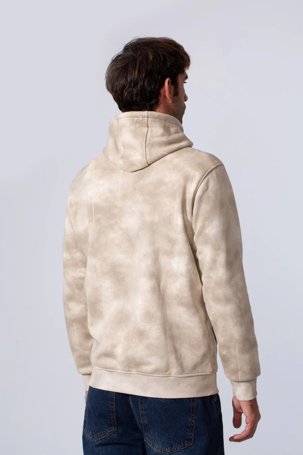 Men's Tie Dye Slim Fit Hoodie Sweatshirt With Long Sleeves - Image 2