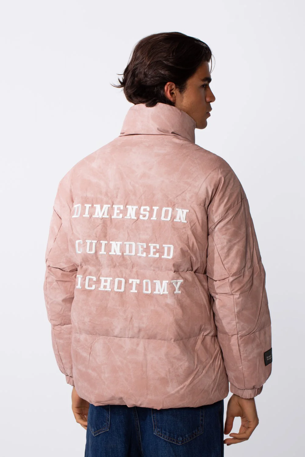 Men's Tie Dye Waterproof Back Text Print Jacket - Image 2