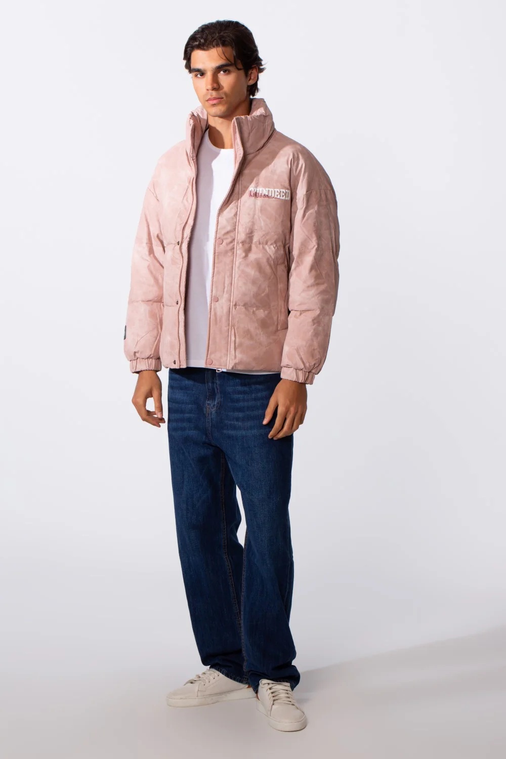 Men's Tie Dye Waterproof Back Text Print Jacket - Image 3
