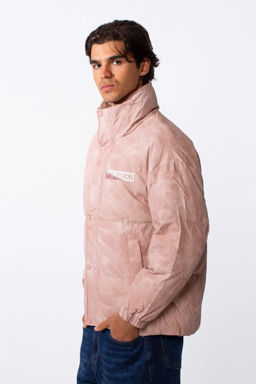 Men's Tie Dye Waterproof Back Text Print Jacket - Image 4