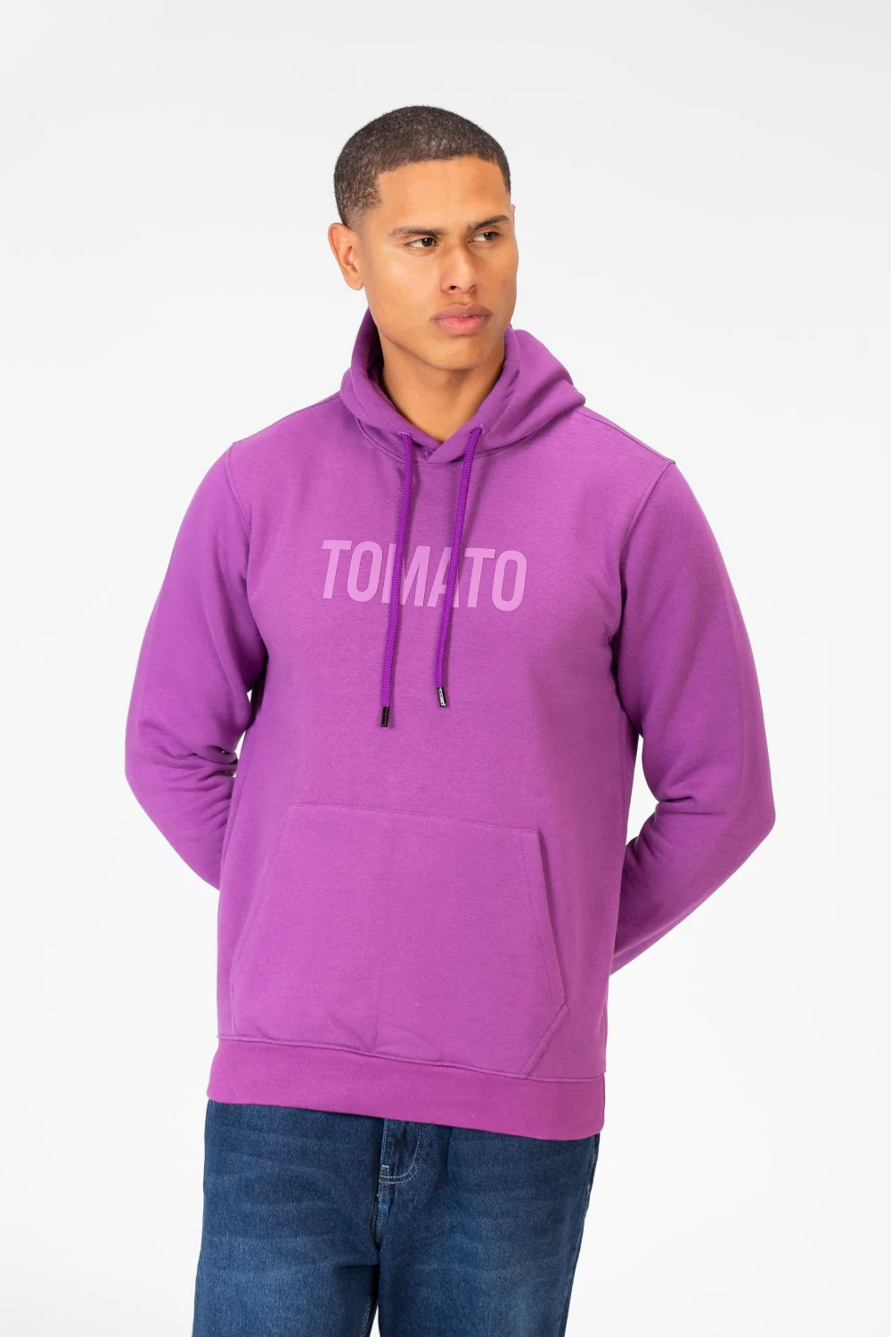 Men's Tomato Basic Long Sleeve Hoodie Sweatshirt - Image 5