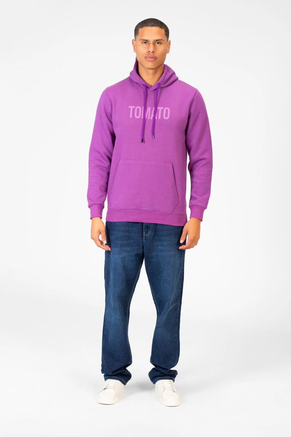 Men's Tomato Basic Long Sleeve Hoodie Sweatshirt - Image 8