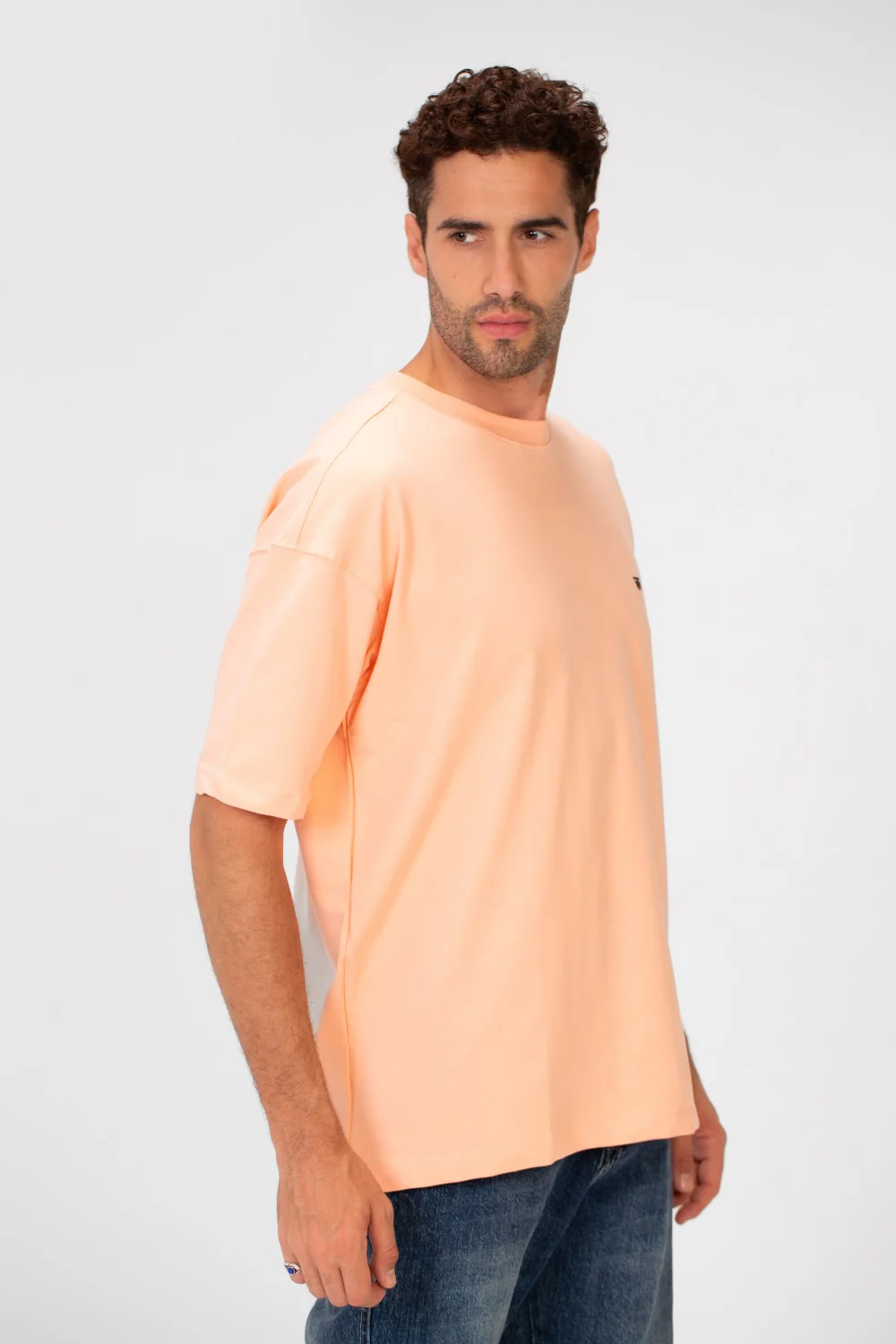 Men's Tomato Basic Regular Fit Round Neck Melton T-Shirt - Image 11