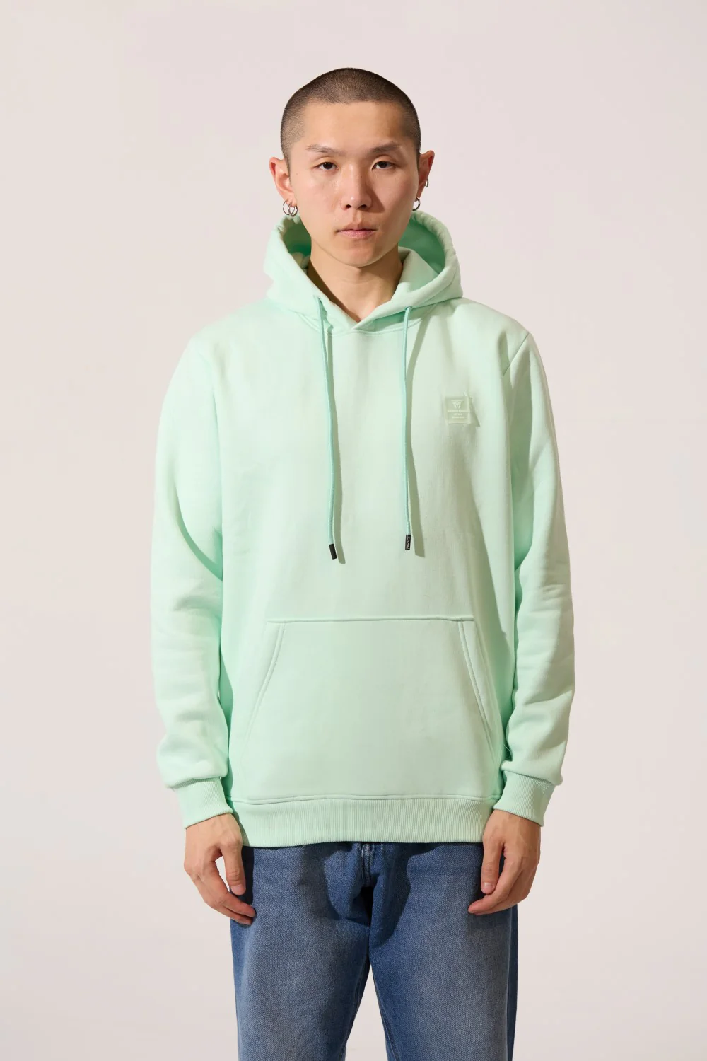 Men's Tomato Basic Slim Fit Hooded Long Sleeve Sweatshirt With Front Pocket - Image 5