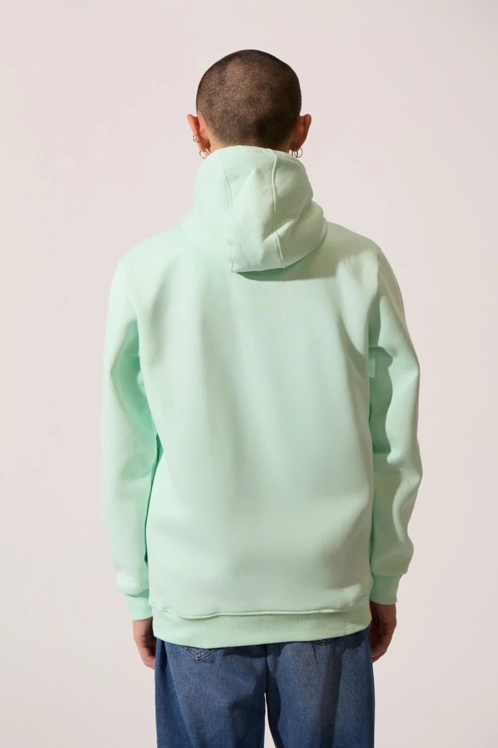 Men's Tomato Basic Slim Fit Hooded Long Sleeve Sweatshirt With Front Pocket - Image 6