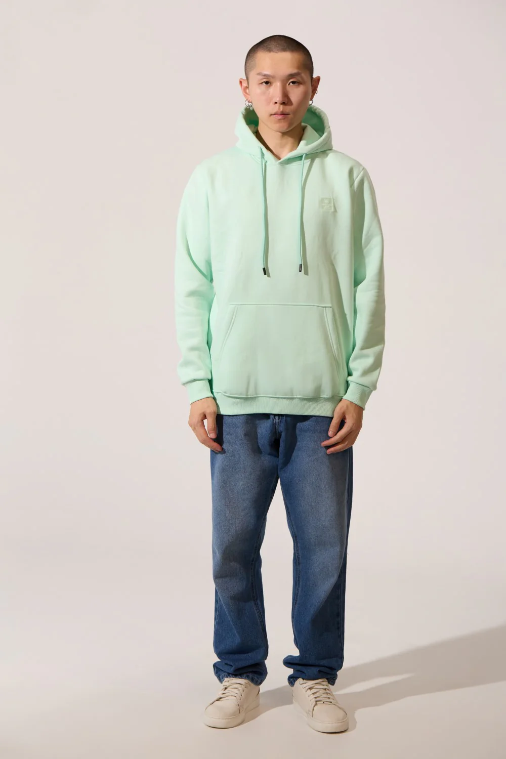 Men's Tomato Basic Slim Fit Hooded Long Sleeve Sweatshirt With Front Pocket - Image 8