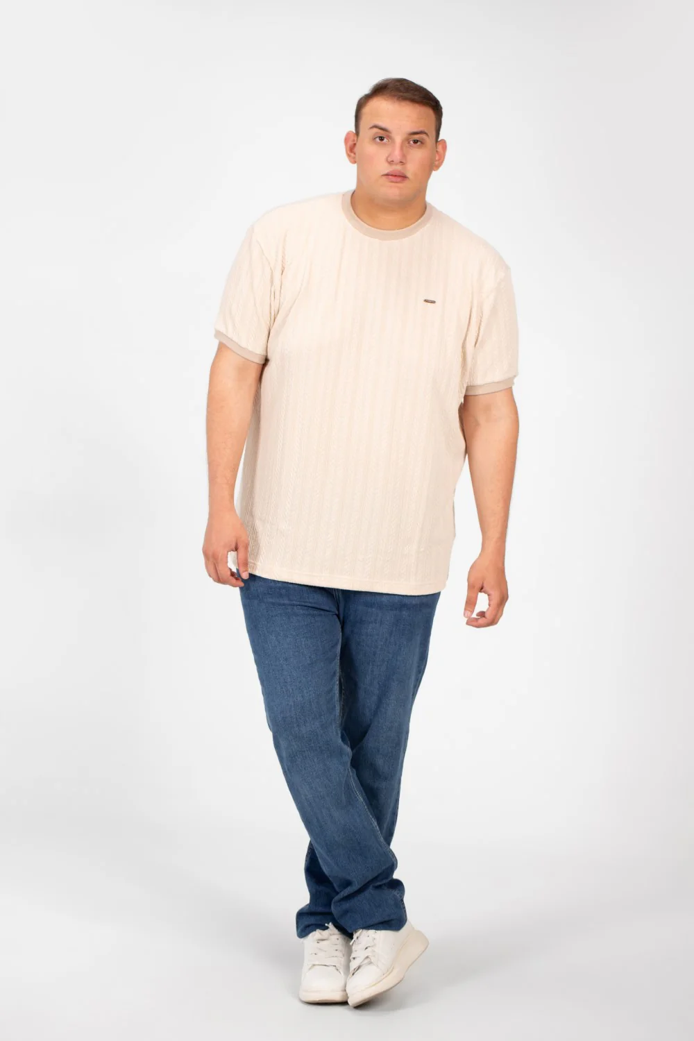 Men's Tomato Big Size Modern T-Shirt Round Neck & Short Sleeves - Image 4