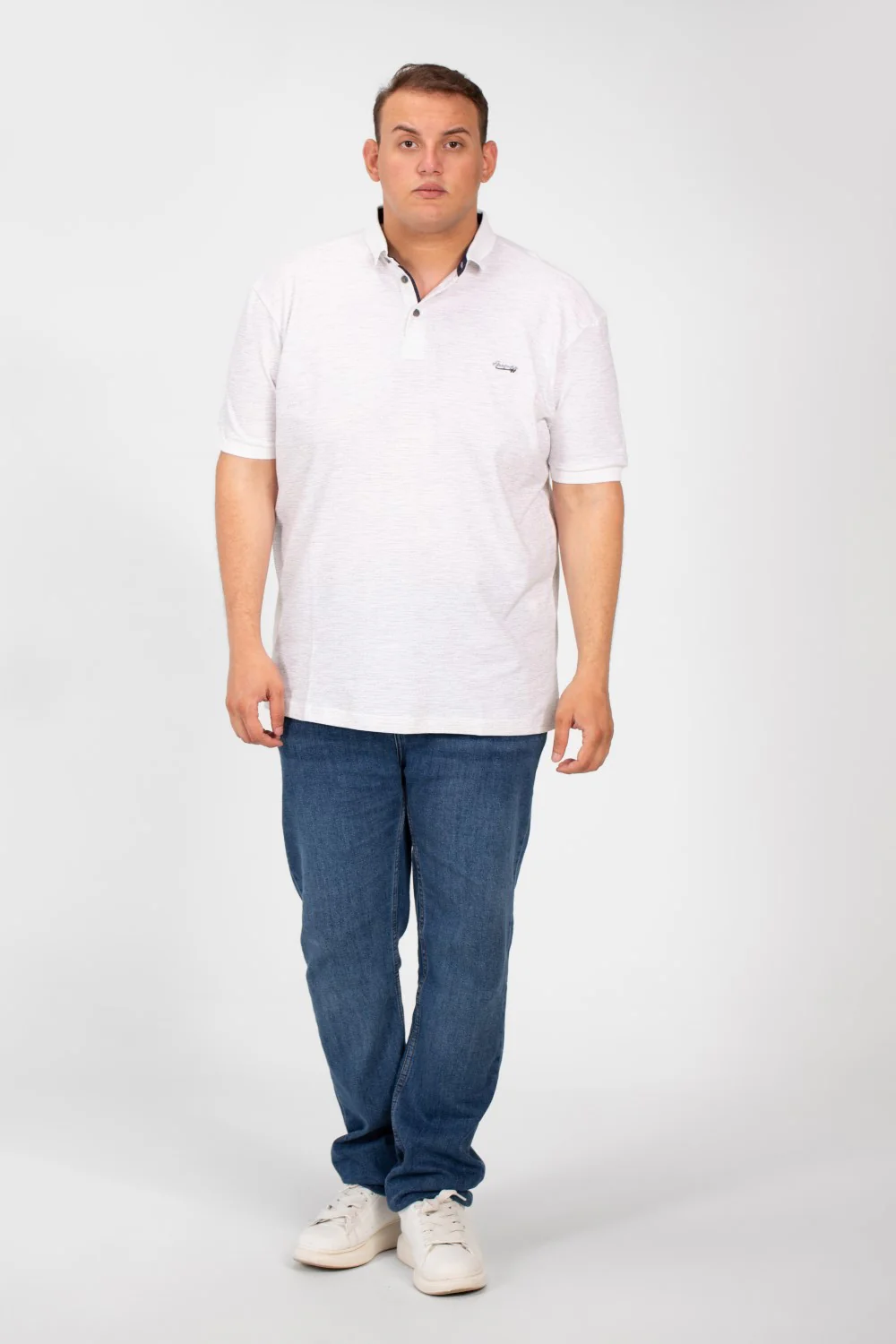 Men's Tomato Big Size Polo T-Shirt With Short Sleeves Comfortable And Practical Material - Image 12