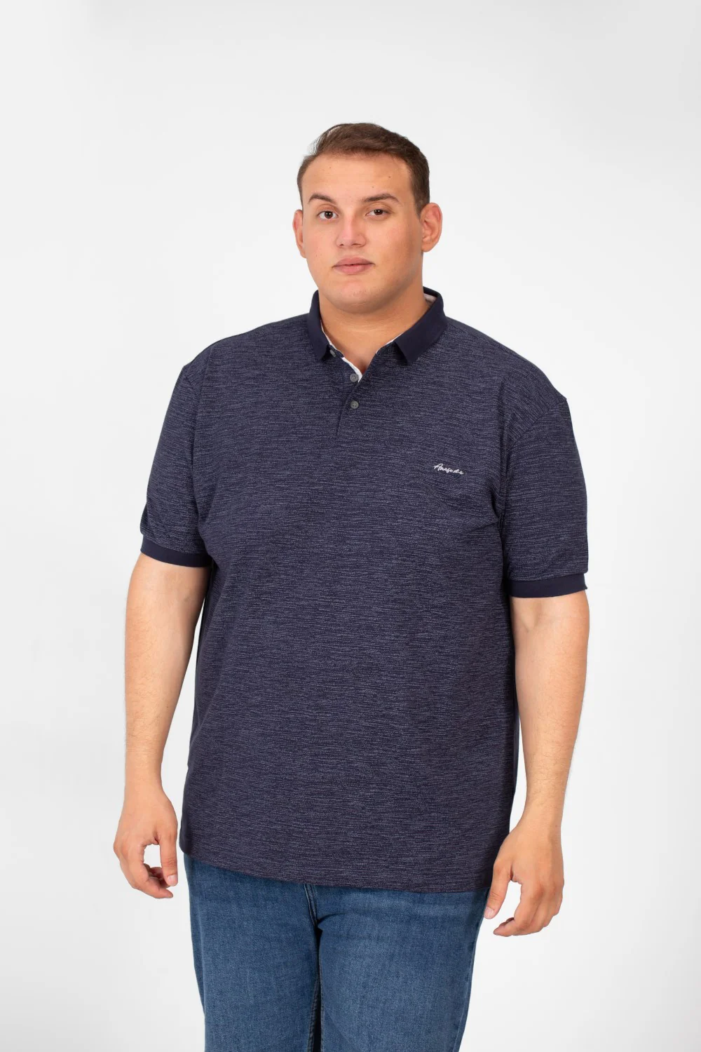 Men's Tomato Big Size Polo T-Shirt With Short Sleeves Comfortable And Practical Material - Image 5