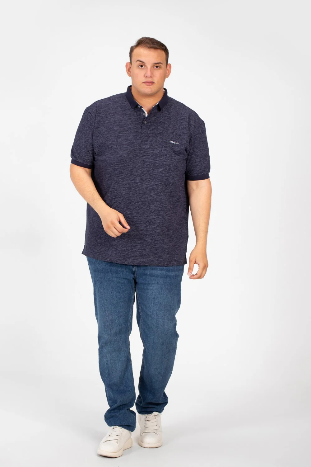 Men's Tomato Big Size Polo T-Shirt With Short Sleeves Comfortable And Practical Material - Image 8