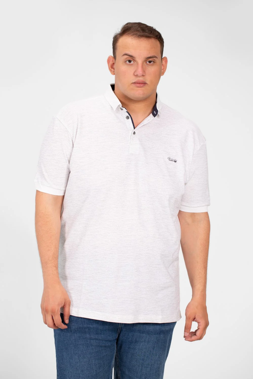 Men's Tomato Big Size Polo T-Shirt With Short Sleeves Comfortable And Practical Material - Image 9