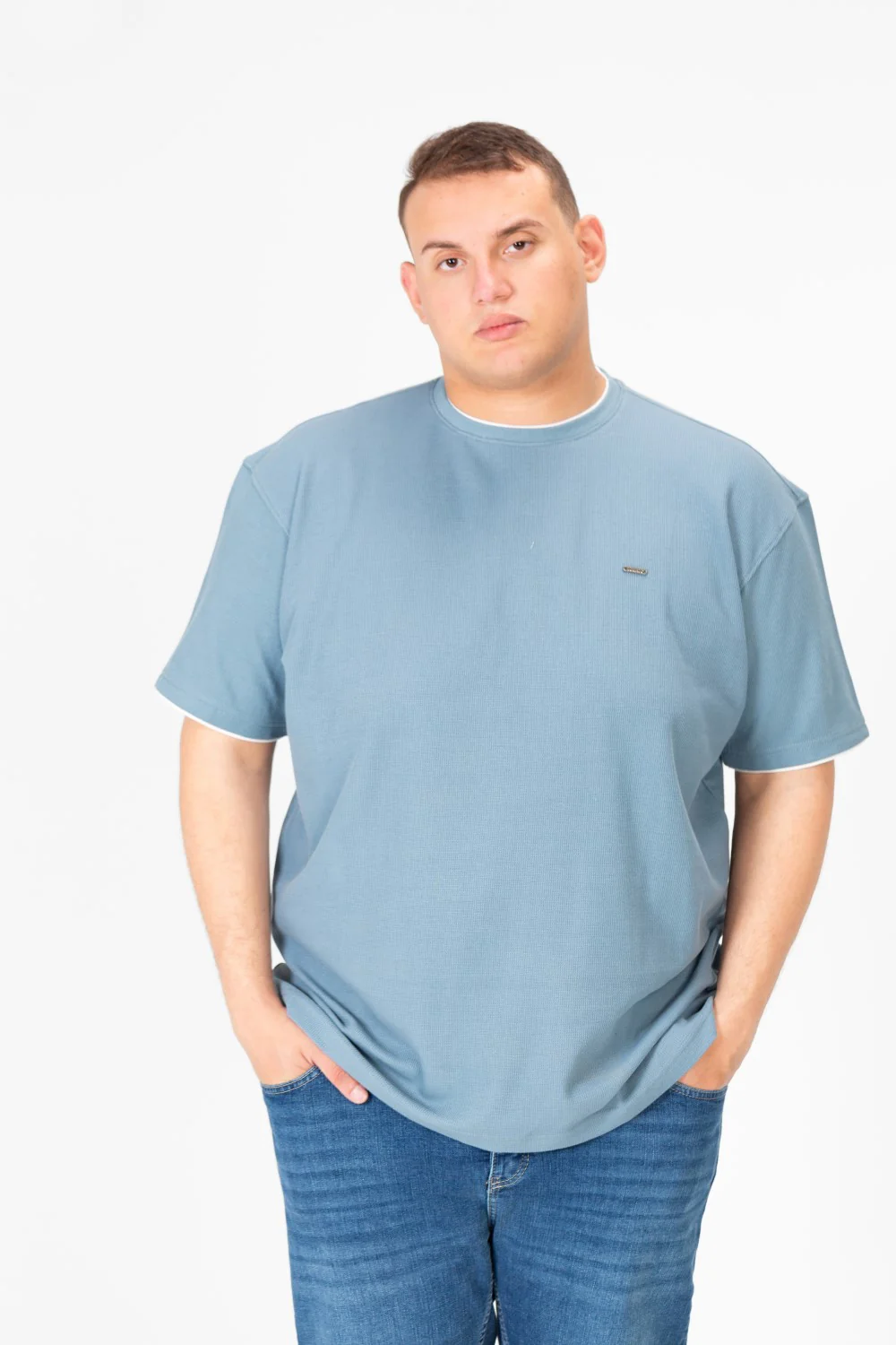 Men's Tomato Big Size Round Neck Half Sleeve T-Shirt - Image 13