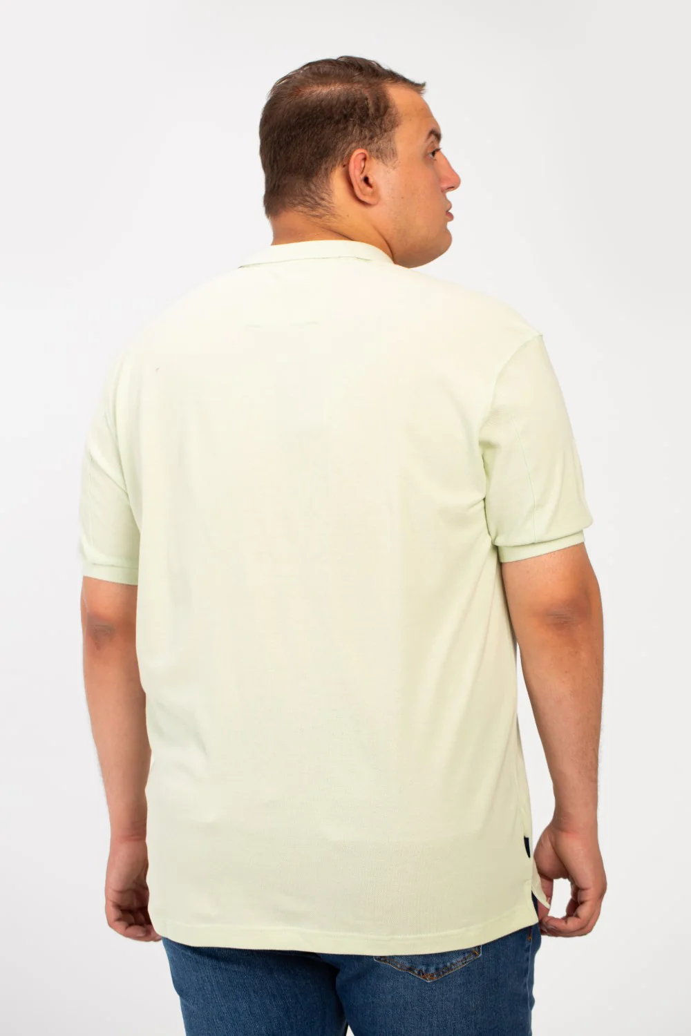 Men's Tomato Big Size Short Sleeve Polo T-Shirt With Basic Details - Image 10