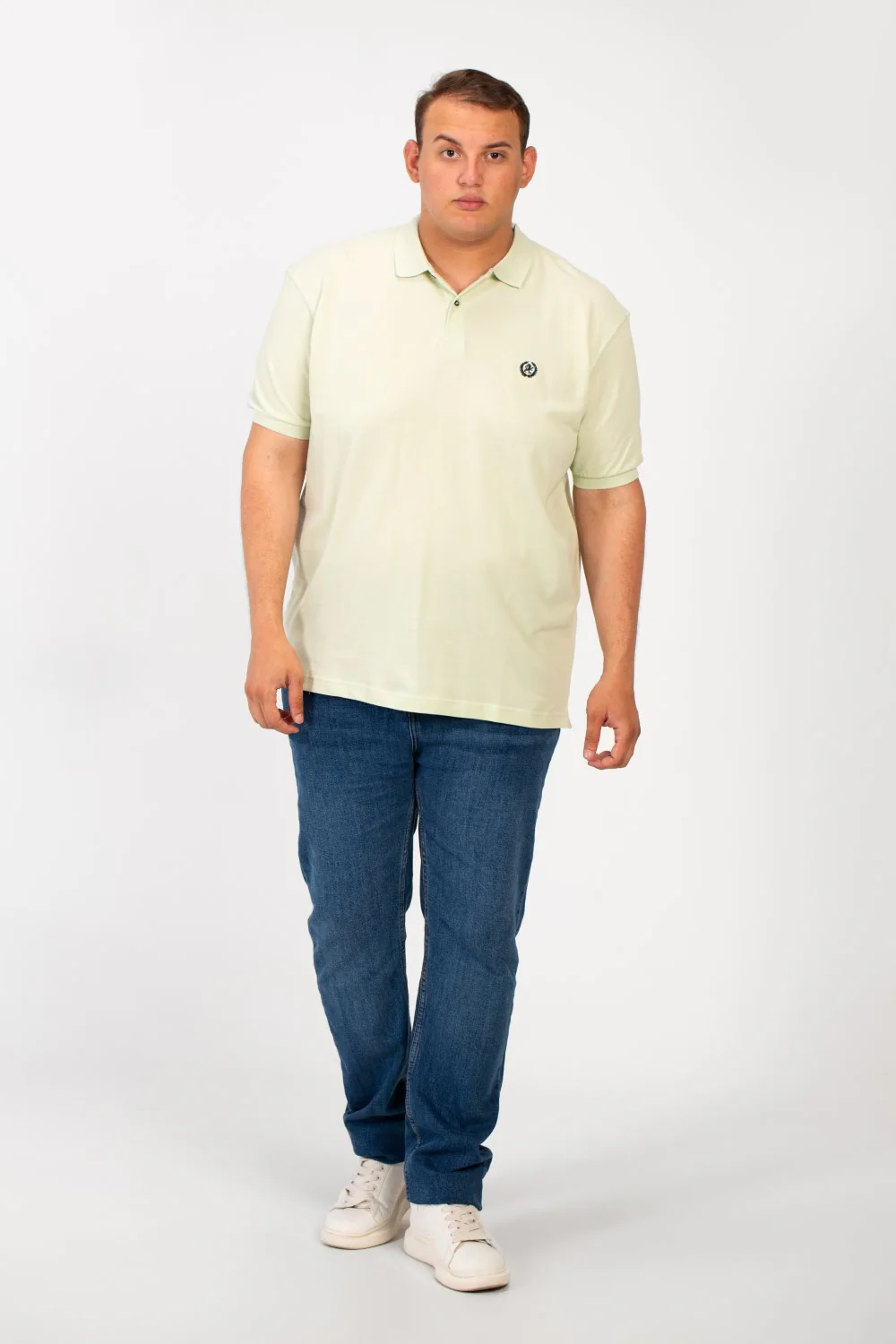 Men's Tomato Big Size Short Sleeve Polo T-Shirt With Basic Details - Image 12