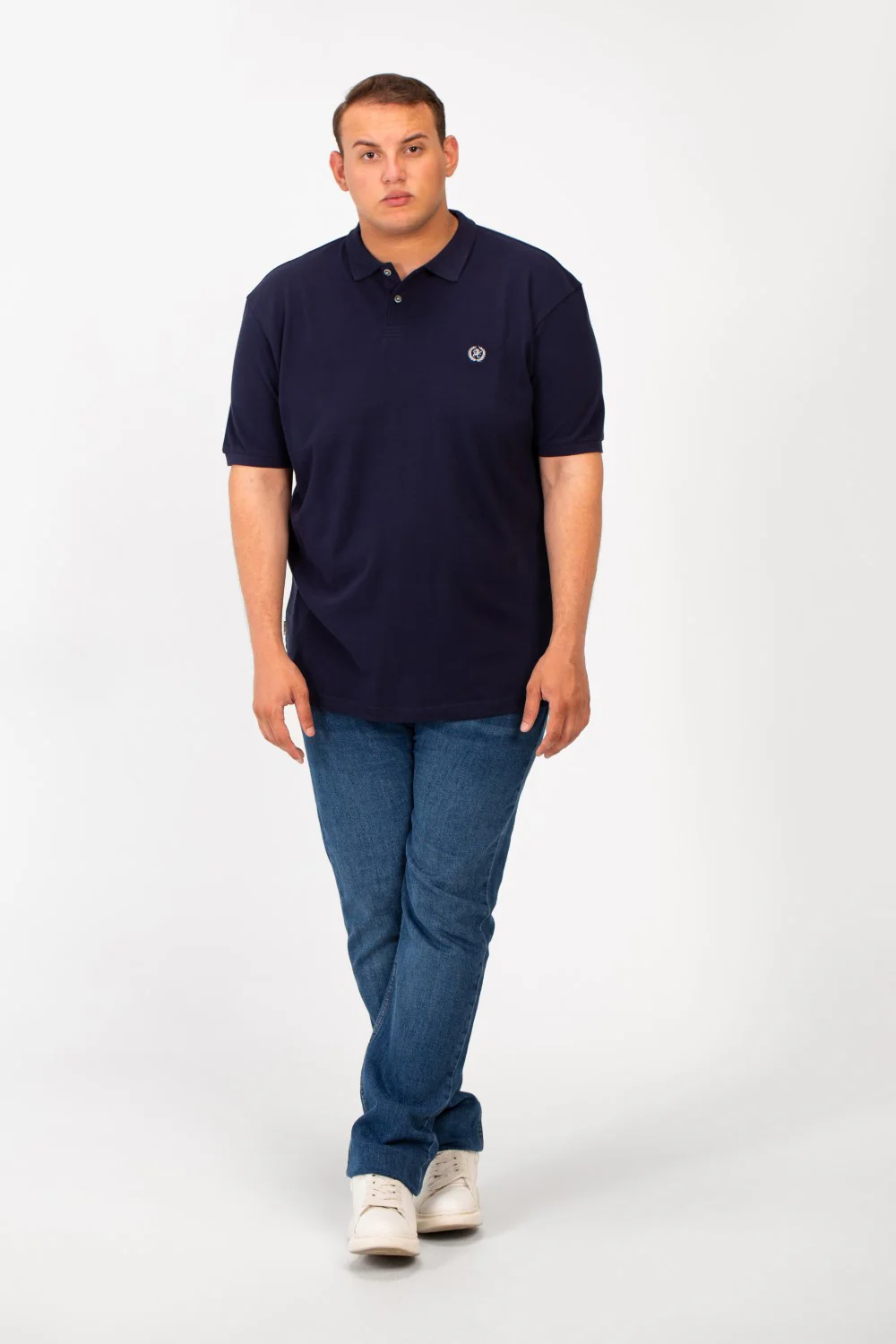 Men's Tomato Big Size Short Sleeve Polo T-Shirt With Basic Details - Image 16
