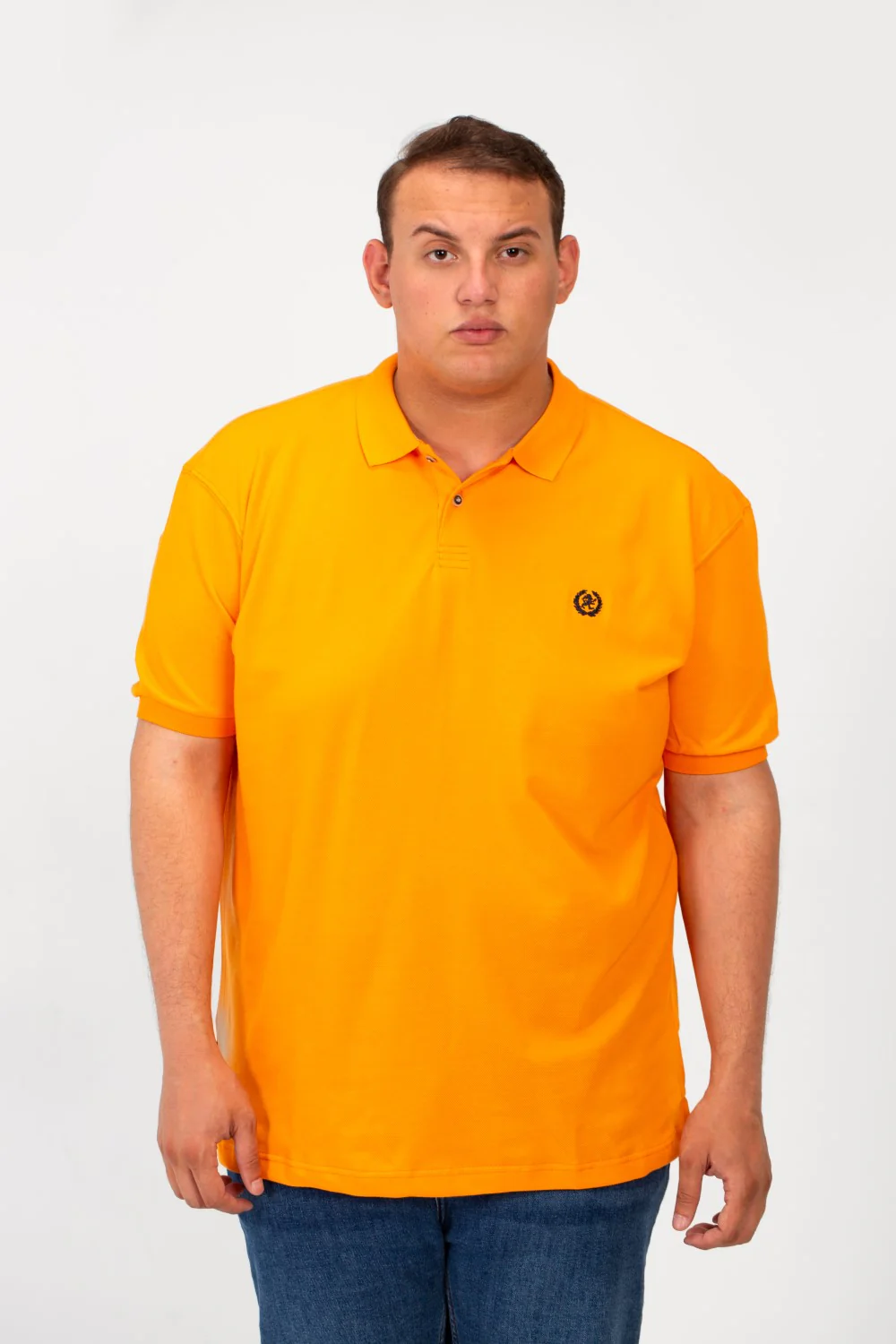 Men's Tomato Big Size Short Sleeve Polo T-Shirt With Basic Details - Image 17