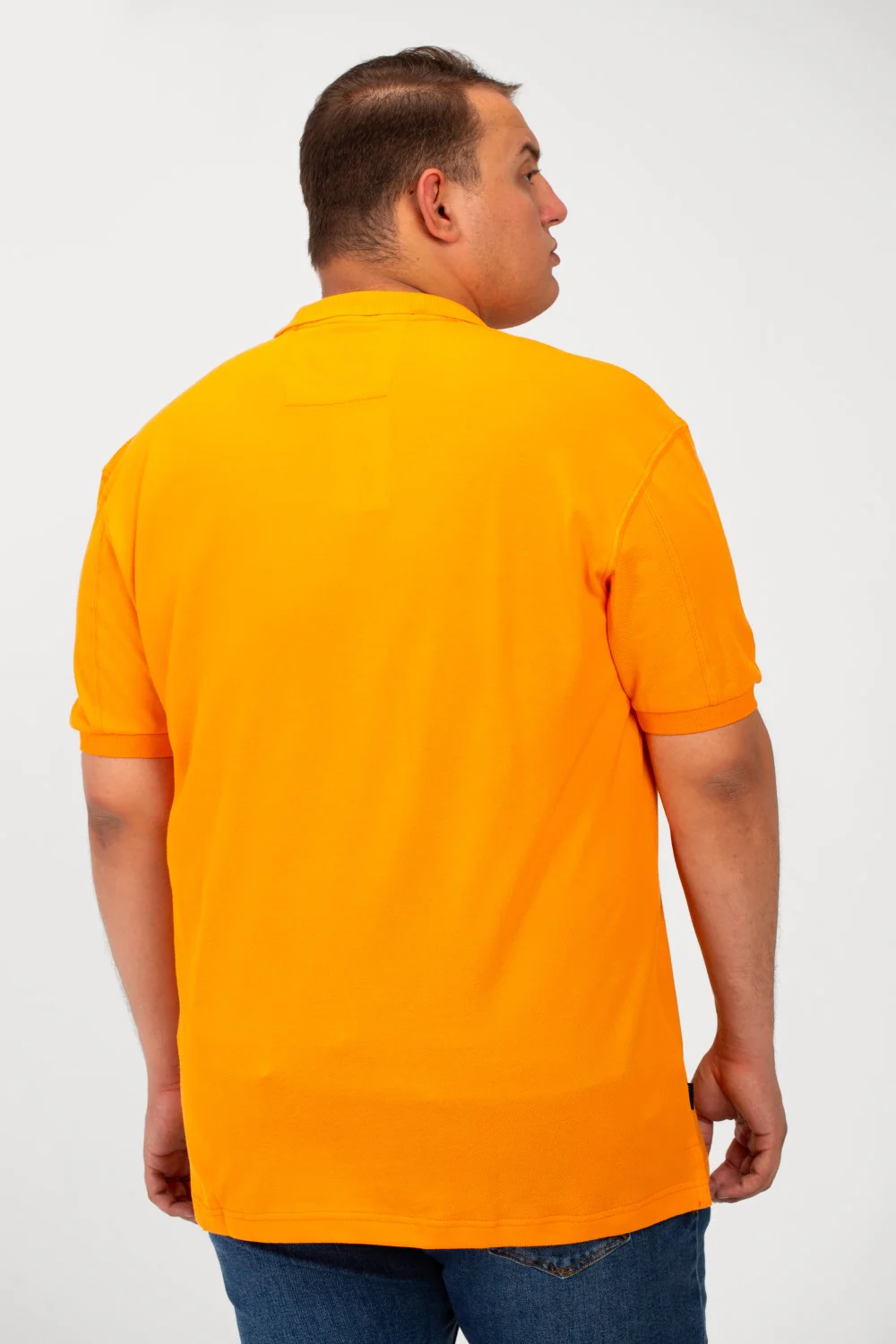 Men's Tomato Big Size Short Sleeve Polo T-Shirt With Basic Details - Image 18