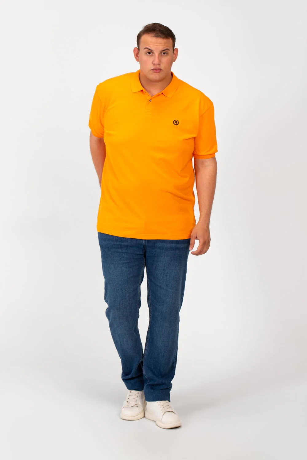 Men's Tomato Big Size Short Sleeve Polo T-Shirt With Basic Details - Image 20