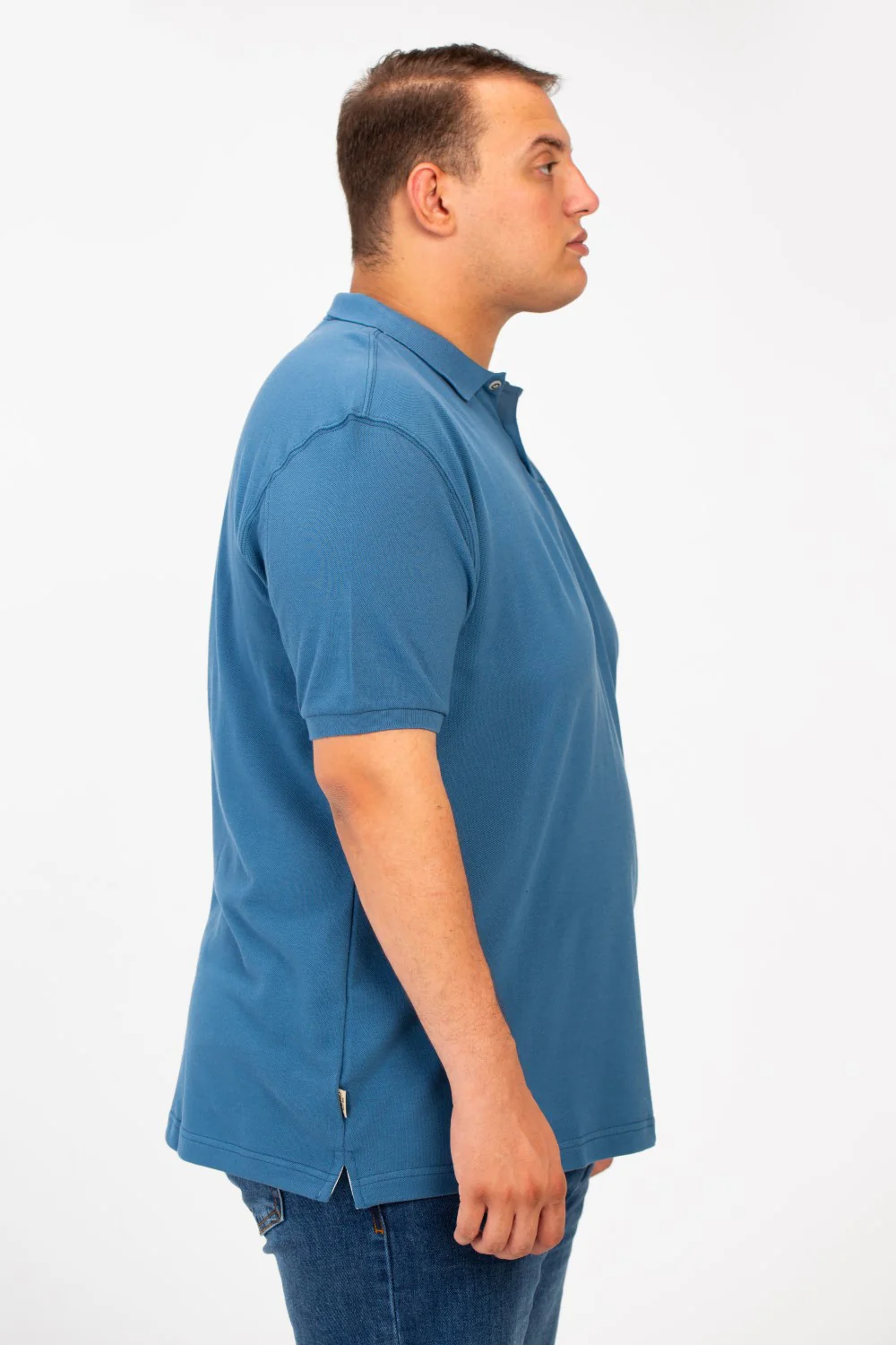 Men's Tomato Big Size Short Sleeve Polo T-Shirt With Basic Details - Image 23