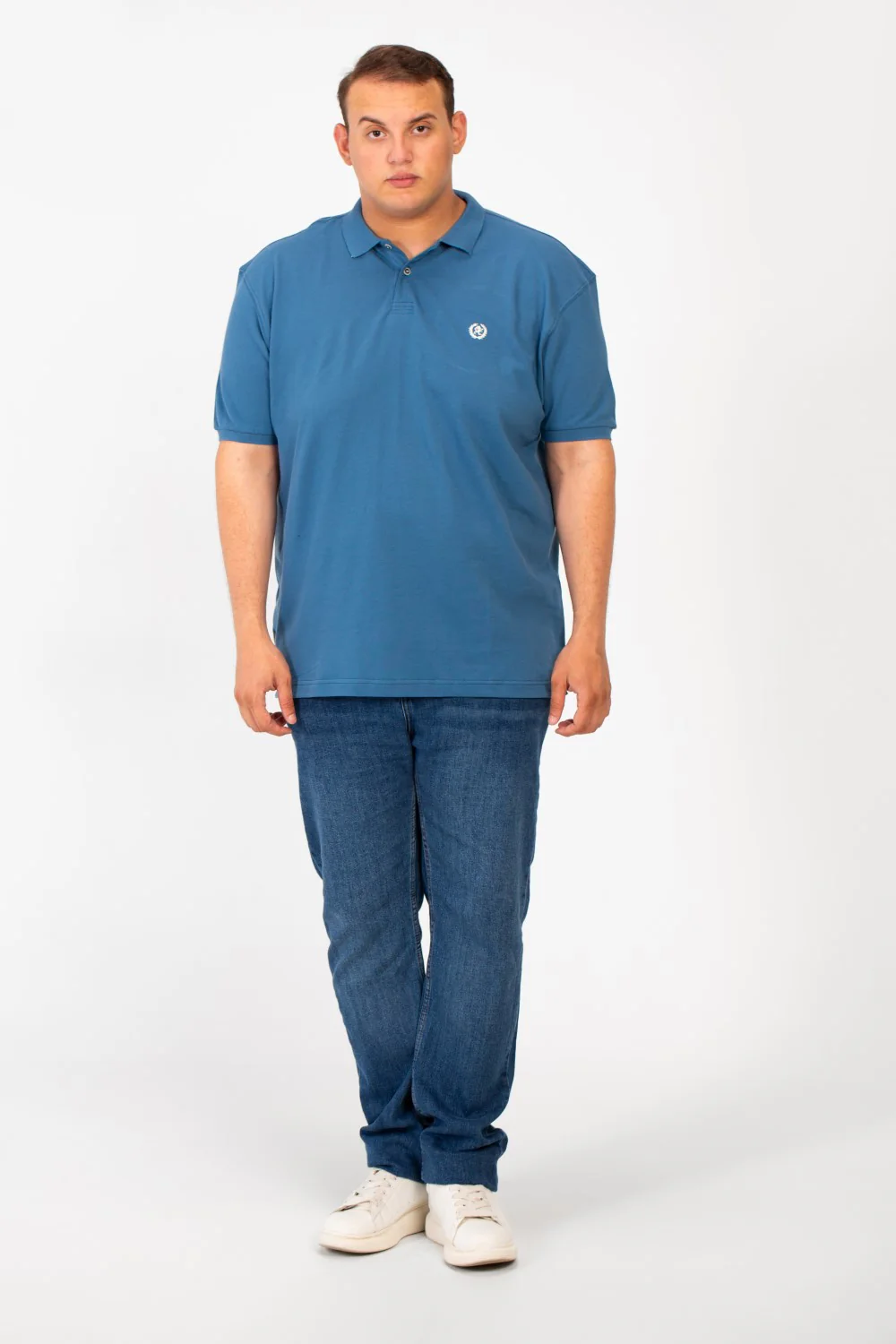 Men's Tomato Big Size Short Sleeve Polo T-Shirt With Basic Details - Image 24