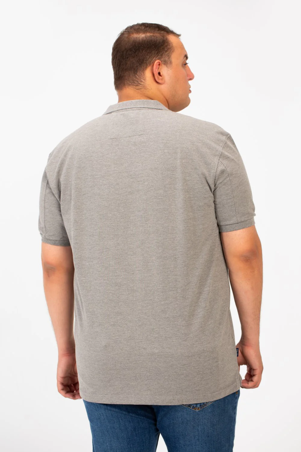 Men's Tomato Big Size Short Sleeve Polo T-Shirt With Basic Details - Image 6