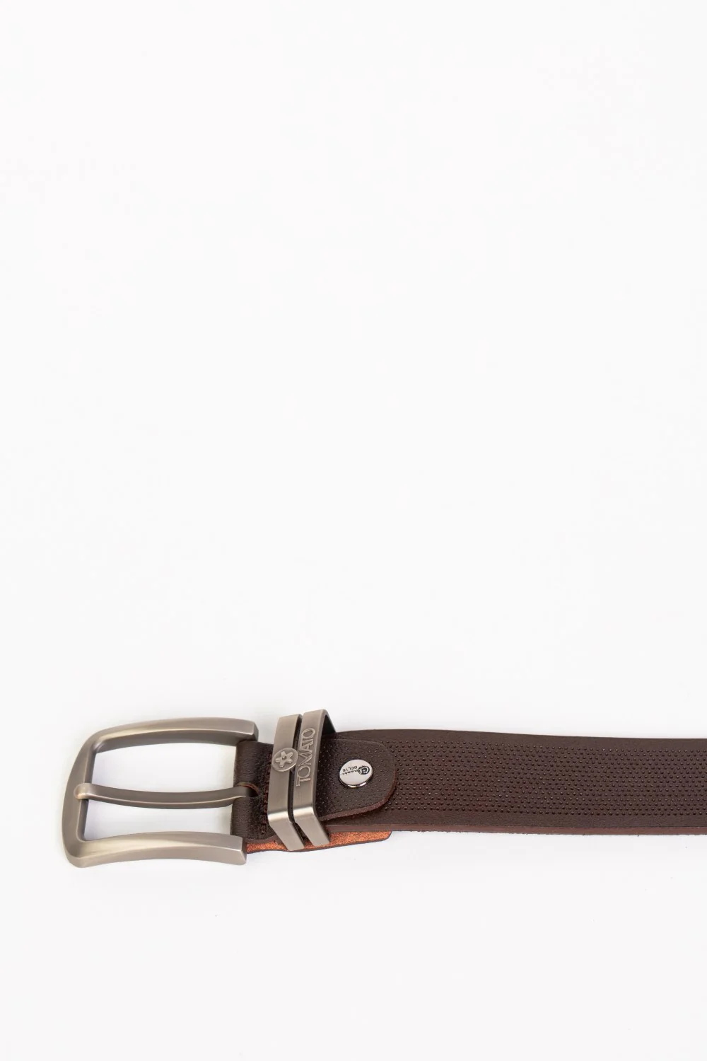 Men's Tomato Casual Leather Belt With Dot Holes - Image 6