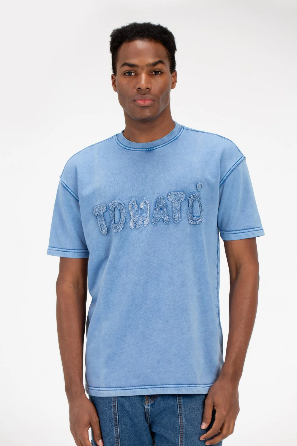 Men's Tomato Crew Neck Half Sleeve T-Shirt